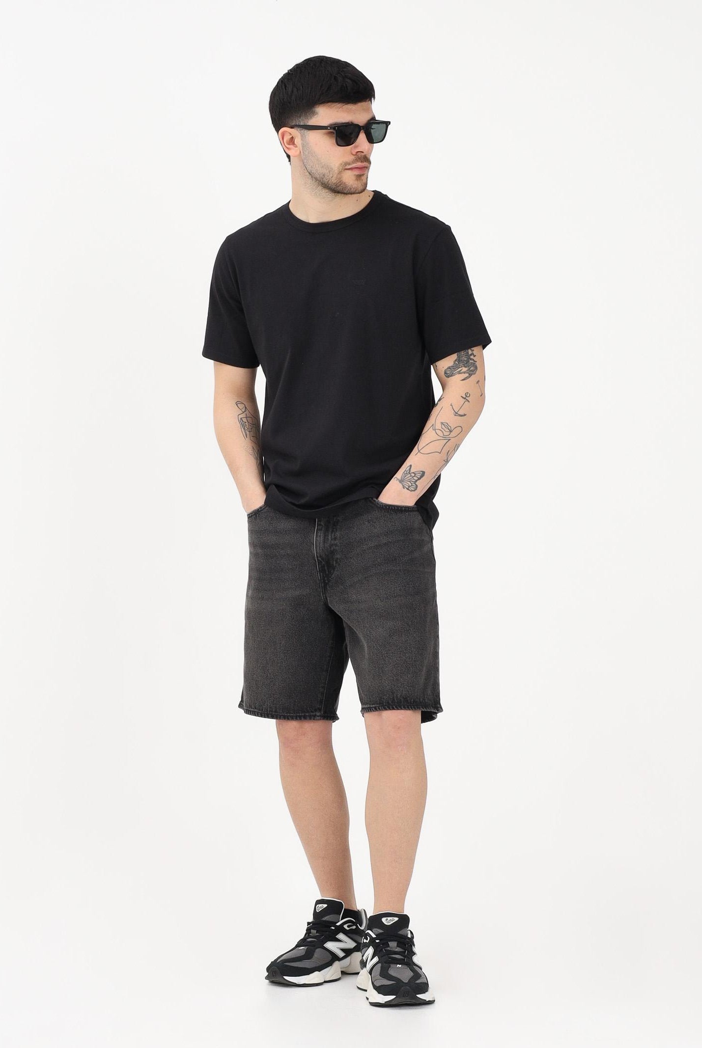LEVI'S Shorts 468™ Loose in denim nero da uomo A8461-0006 . LEVI'S®