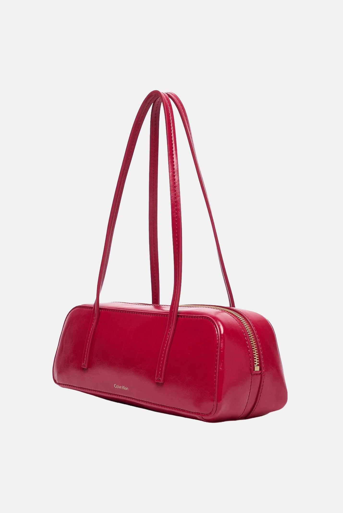 CALVIN KLEIN borsa media a spalla Foil Logo Glossy Bauletto Shoulder Bag Bordeaux Wine e bordeaux, donna. LV04F3638G XLL CALVIN KLEIN