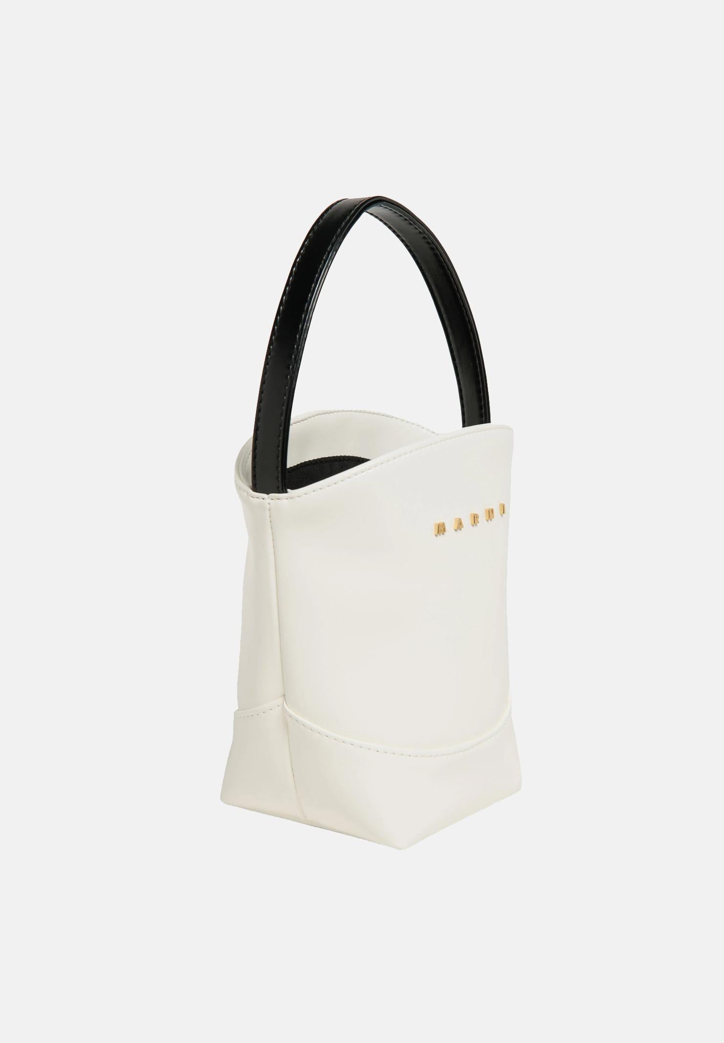 MARNI Borsa a mano Flower Basket bianco crema da donna M01820M00TK 0M114 MARNI