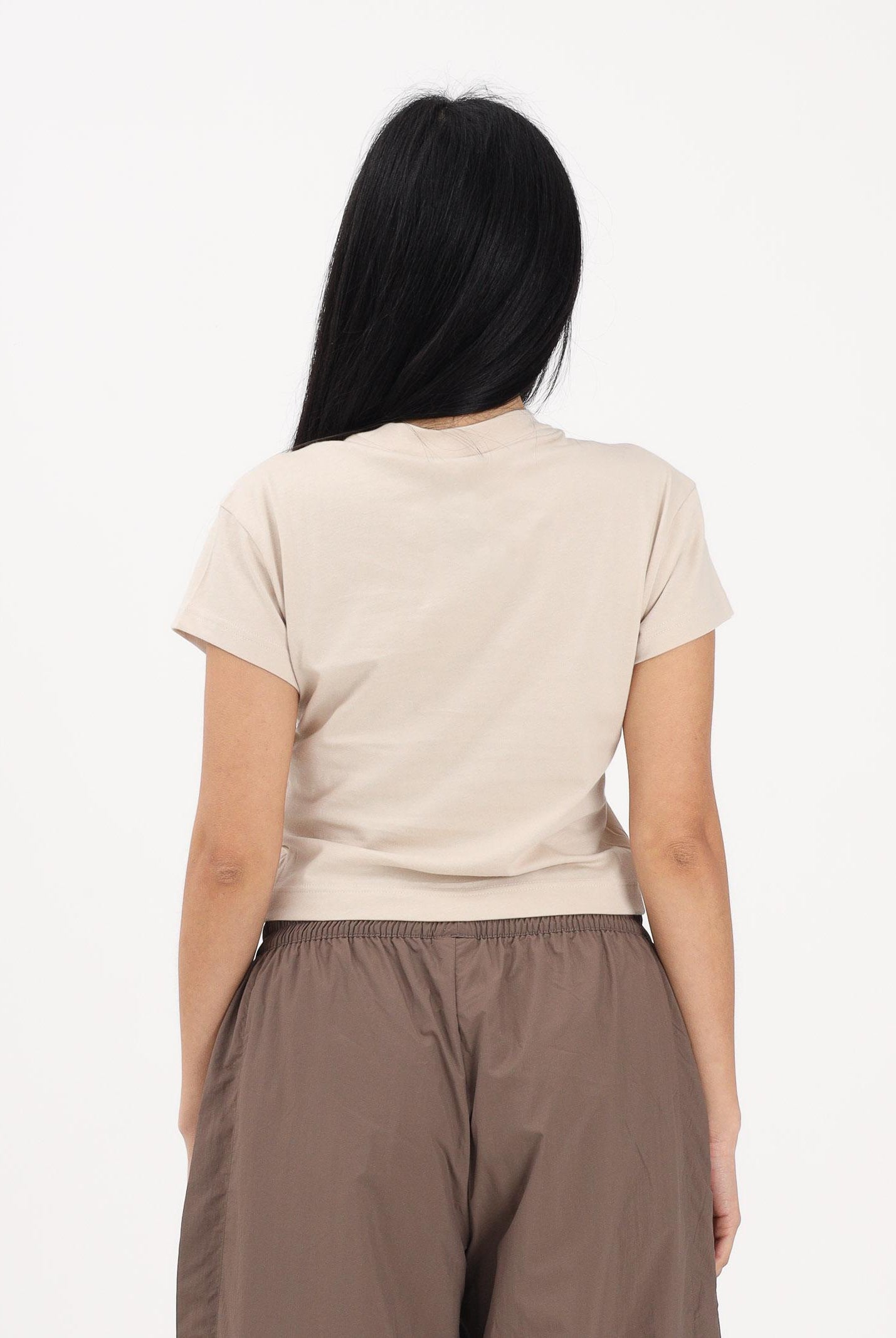 ADIDAS PERFORMANCE T-shirt a manica corta Future Icons Small Logo beige da donna KD7721 . ADIDAS PERFORMANCE