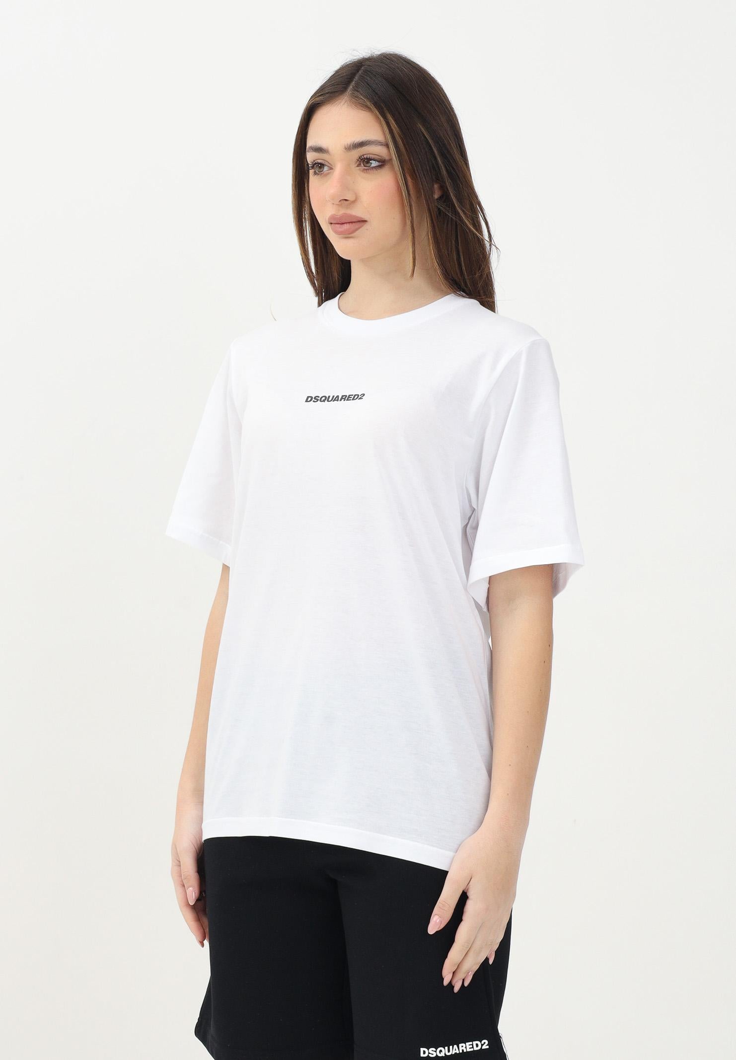 DSQUARED2 T-shirt a manica corta bianca per donna, ragazzi e bambini con logo DSQUARED2 DQ2823D004G DQ100 DSQUARED2