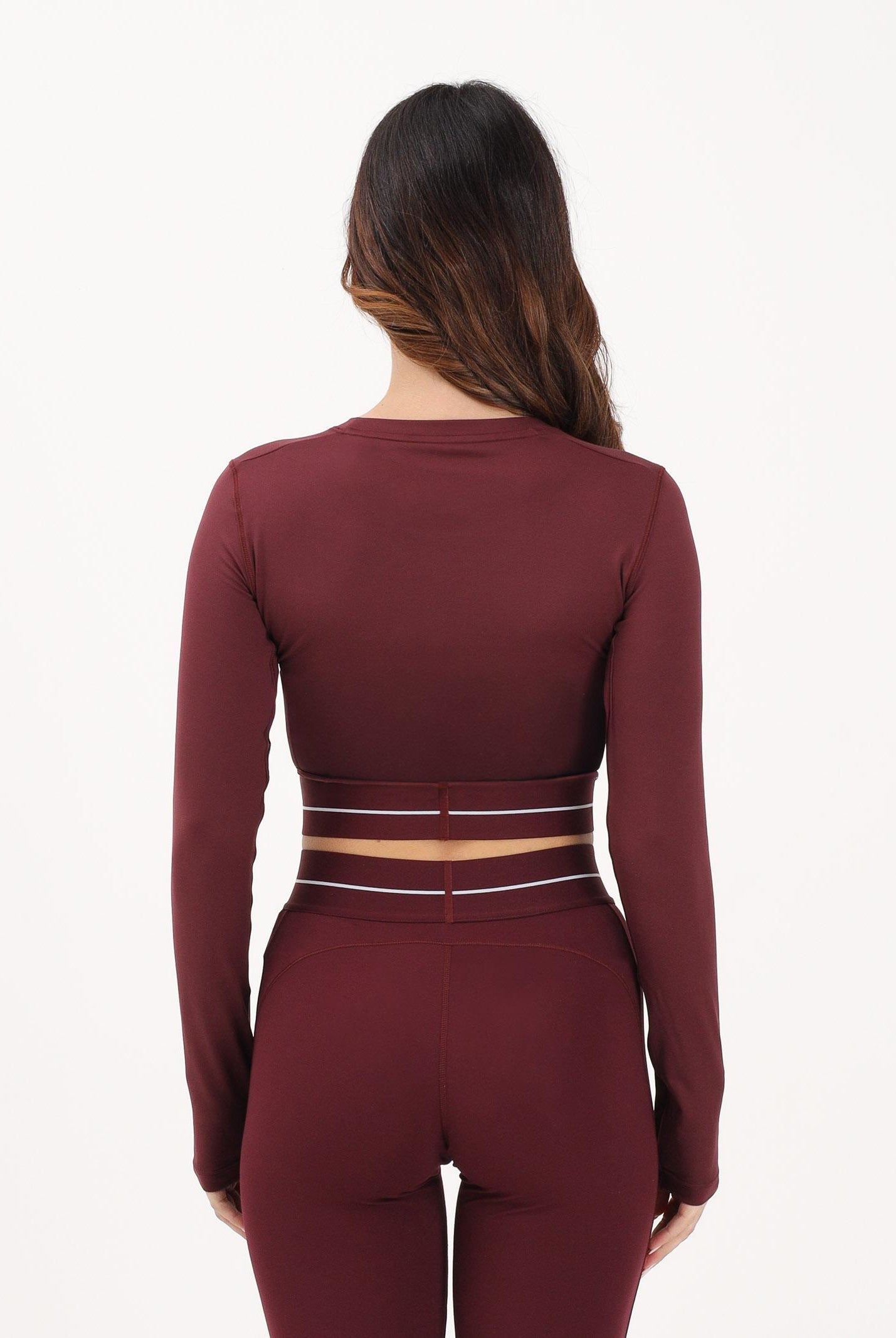 ADIDAS PERFORMANCE Top a manica lunga Hyperglam bordeaux da donna<BR/> KR0374 . ADIDAS PERFORMANCE