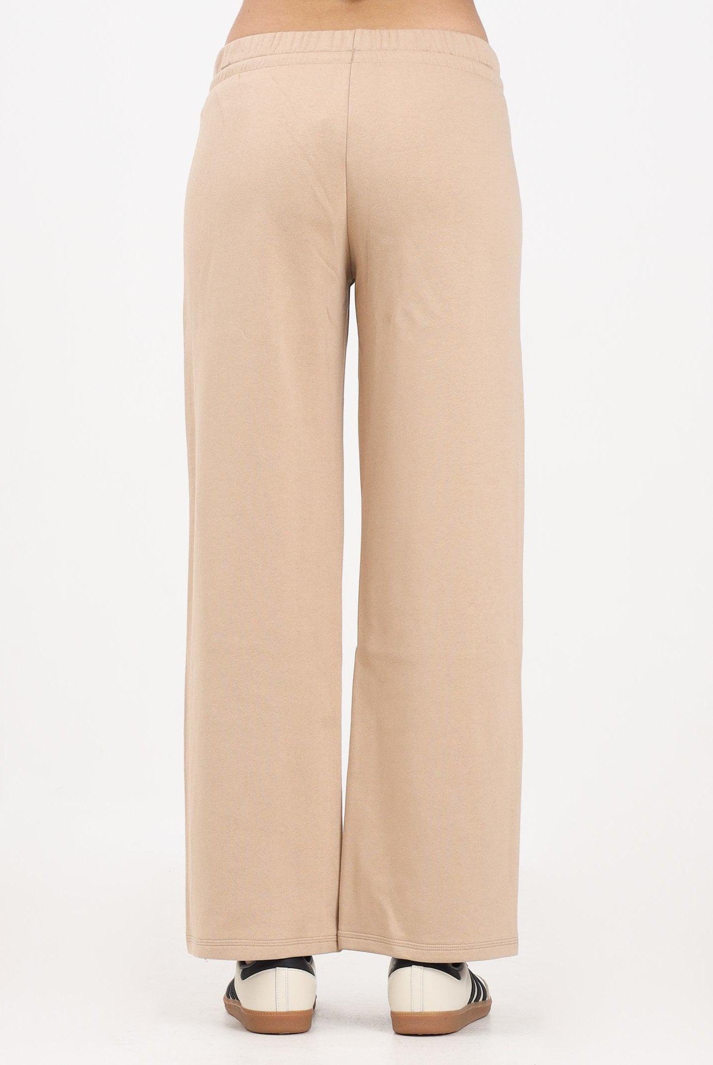 ADIDAS ORIGINALS Pantalone sportivo Essentials Small Logo Feel Cozy Open-Hem beige da donna JV7283 . ADIDAS ORIGINALS