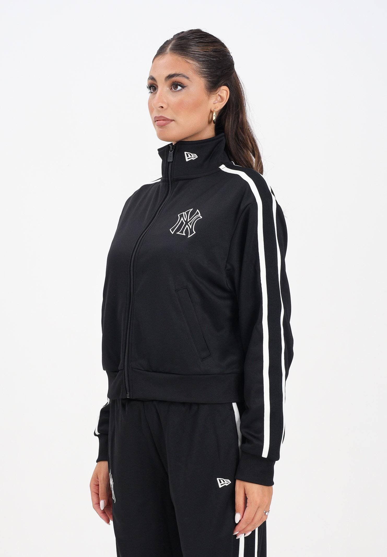 NEW ERA Felpa con zip New York Yankees MLB Midi Logo nera da donna 60684425 . NEW ERA