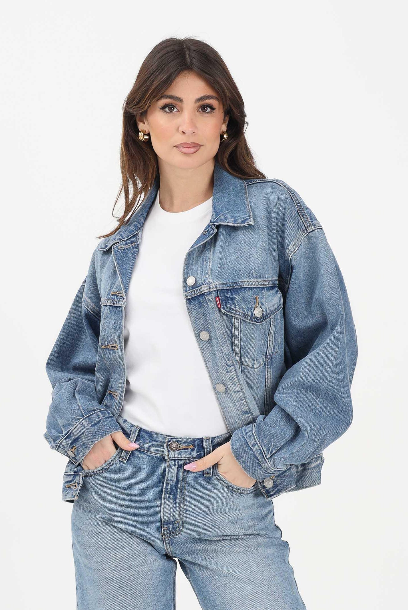 LEVI'S Giubbotto Trucker in denim medio da donna A1743-0004 . LEVI'S®