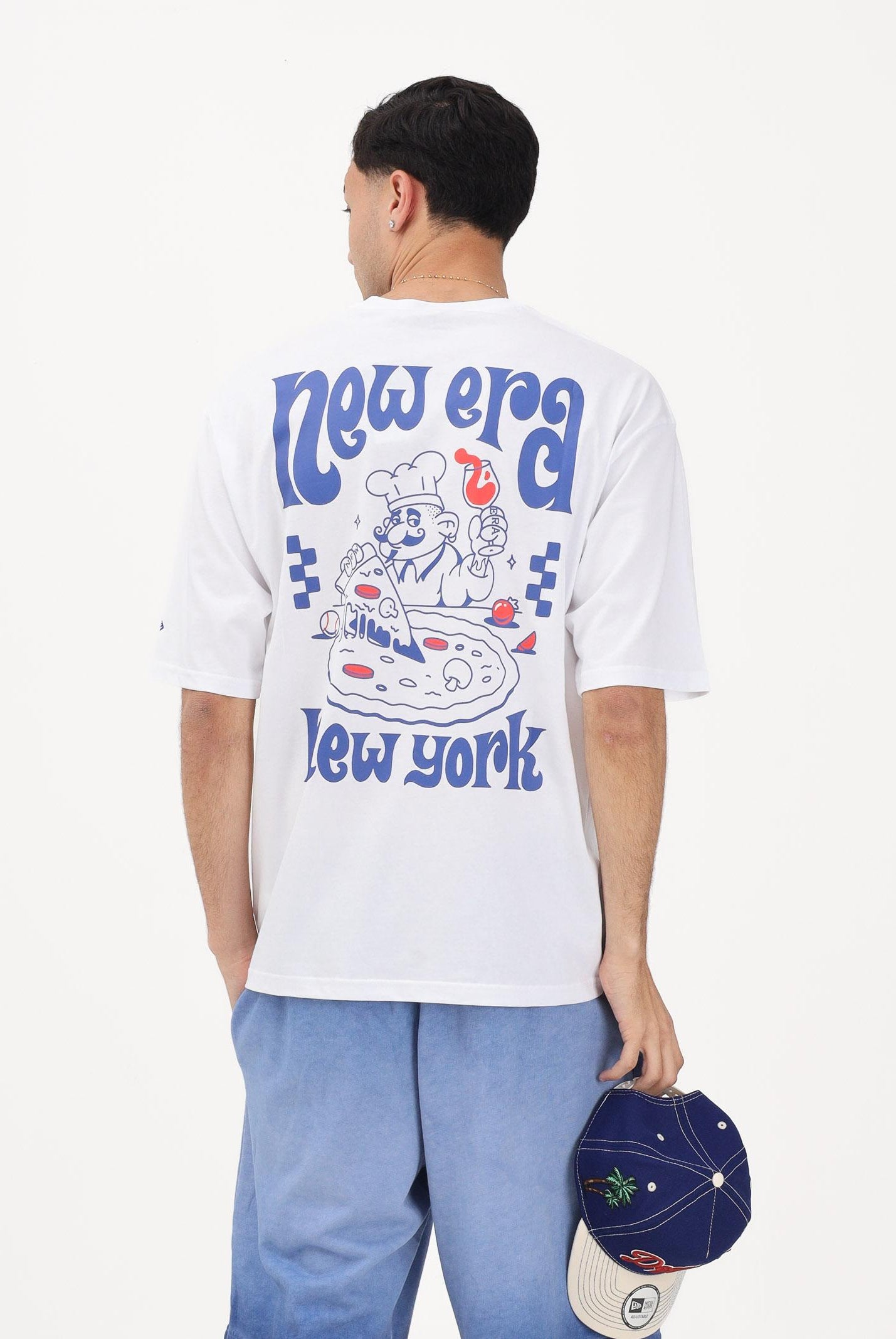 NEW ERA T-shirt a manica corta bianca per uomo e donna con stampa 60856181 . NEW ERA