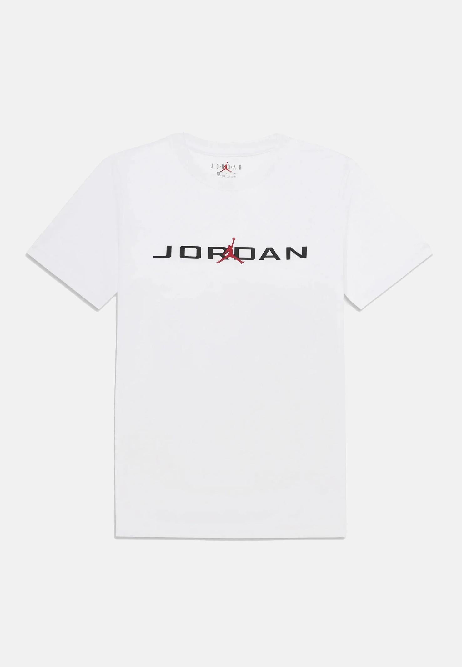 JORDAN T-shirt a manica corta Air Stretch bianca per bambino e bambina 95D628 001 JORDAN