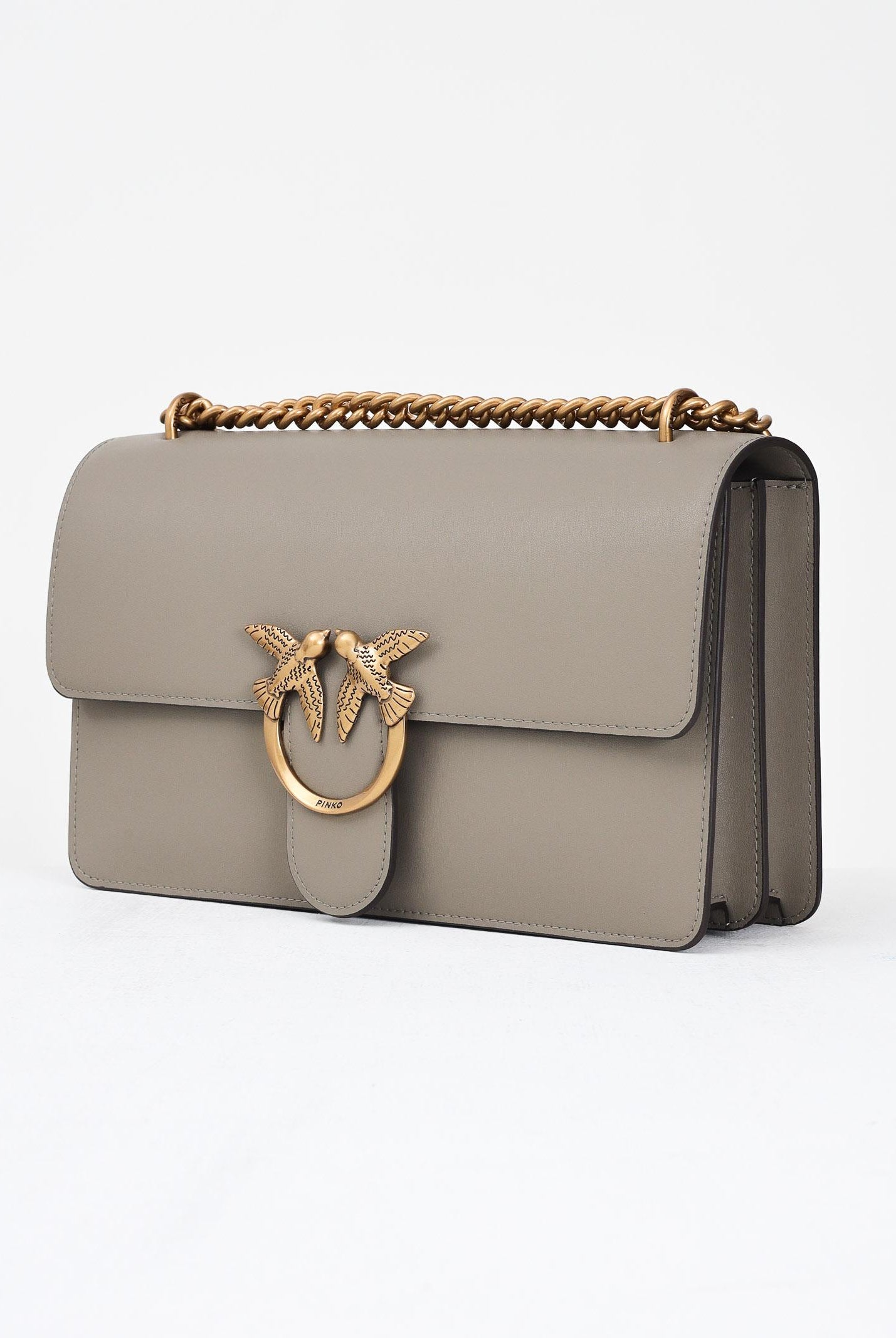 PINKO Borsa a tracolla Classic Love Bag One in morbida pelle mano seta noce da donna 100941A0F1 I68Q PINKO