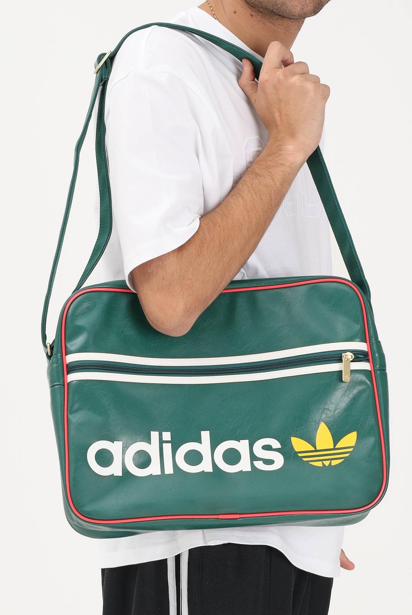 ADIDAS ORIGINALS Borsa a tracolla Airliner Og verde per uomo e donna KE0142 . ADIDAS ORIGINALS