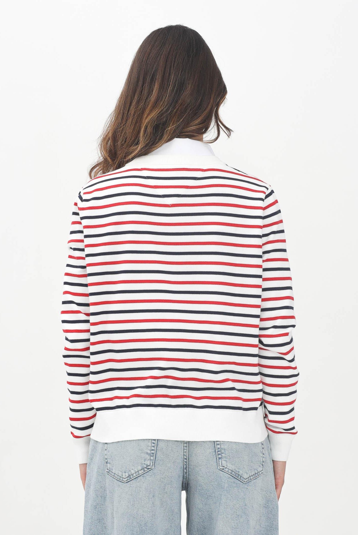 TOMMY JEANS Maglioncino bianco da donna con motivo a righe DW0DW198880FG TOMMY JEANS