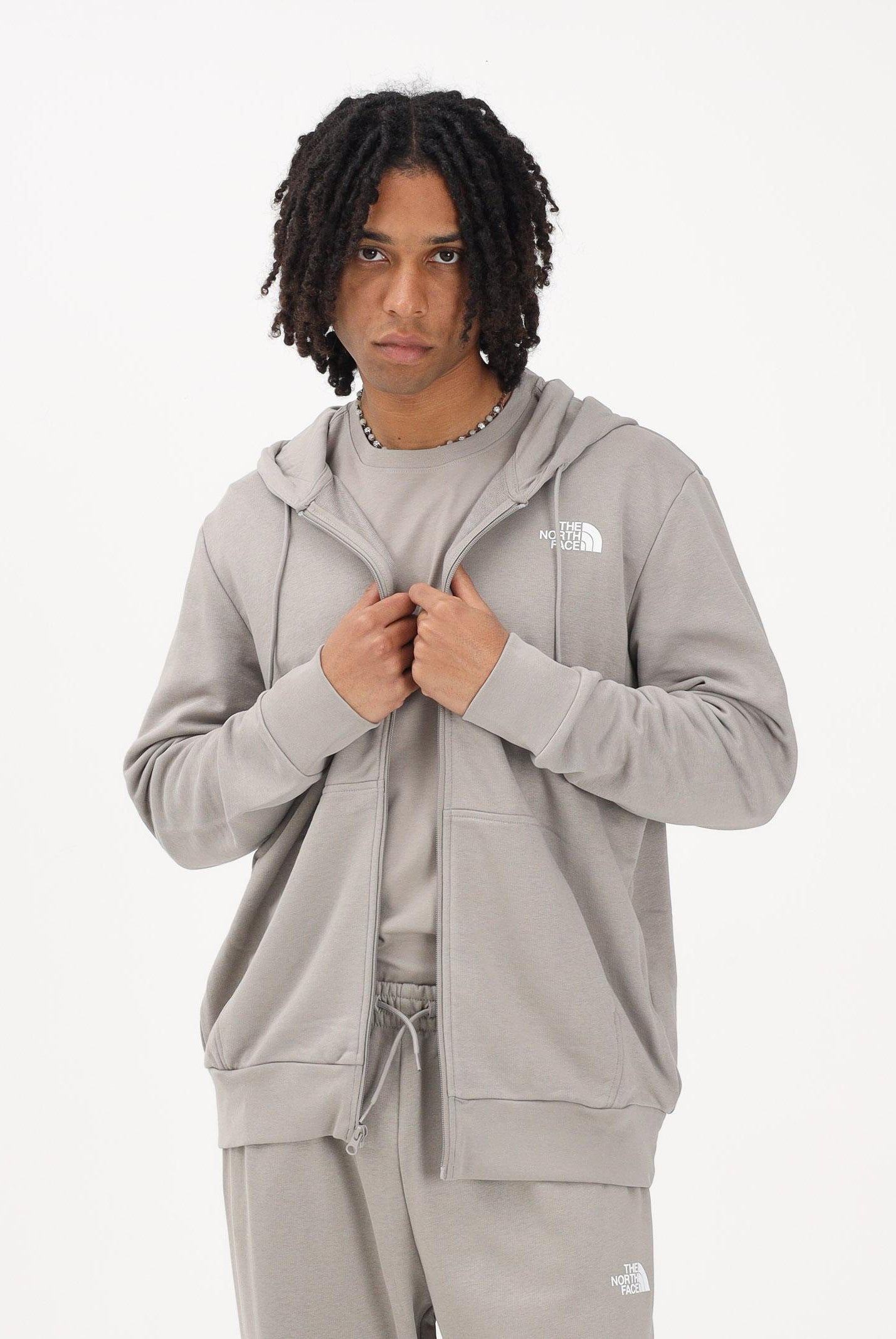 THE NORTH FACE Felpa con zip Simple Dome Light Regular fango da uomo NF0A8GQ72MB1 . THE NORTH FACE