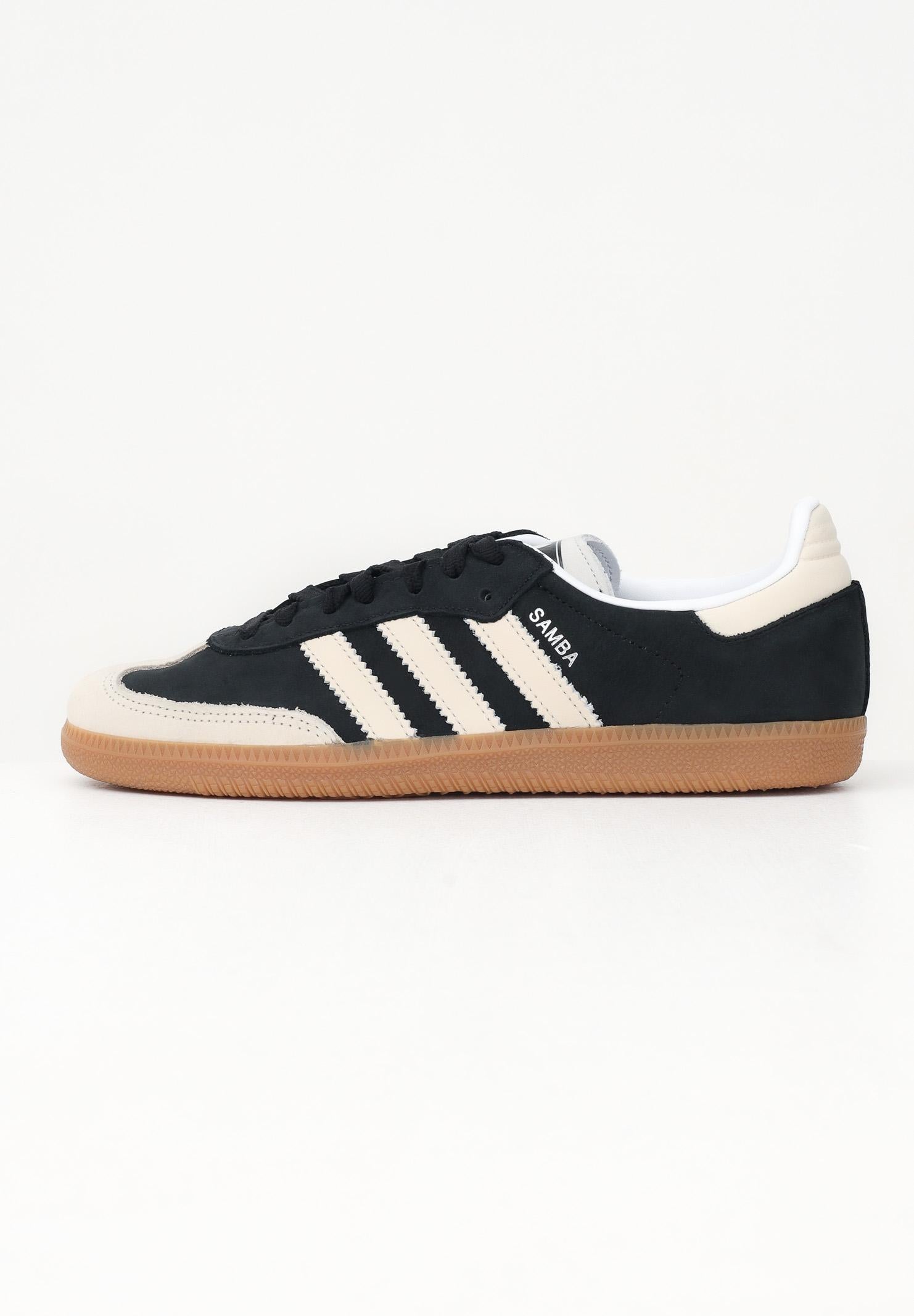 ADIDAS ORIGINALS Sneakers SAMBA OG nere e panna per uomo e donna IE5836 . ADIDAS ORIGINALS