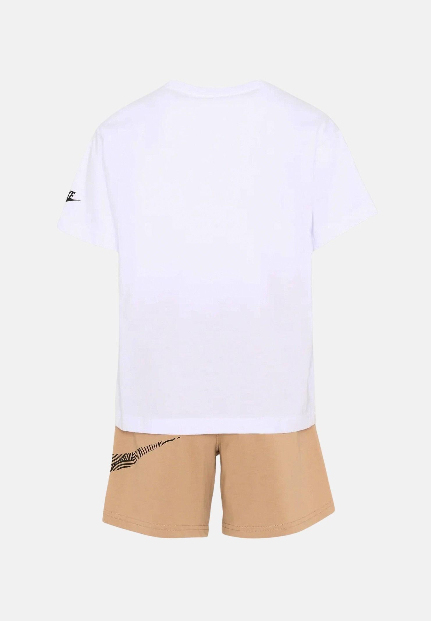 NIKE Completino Sportswear In The Zone bianco e beige da bambino 86N737 X0L NIKE