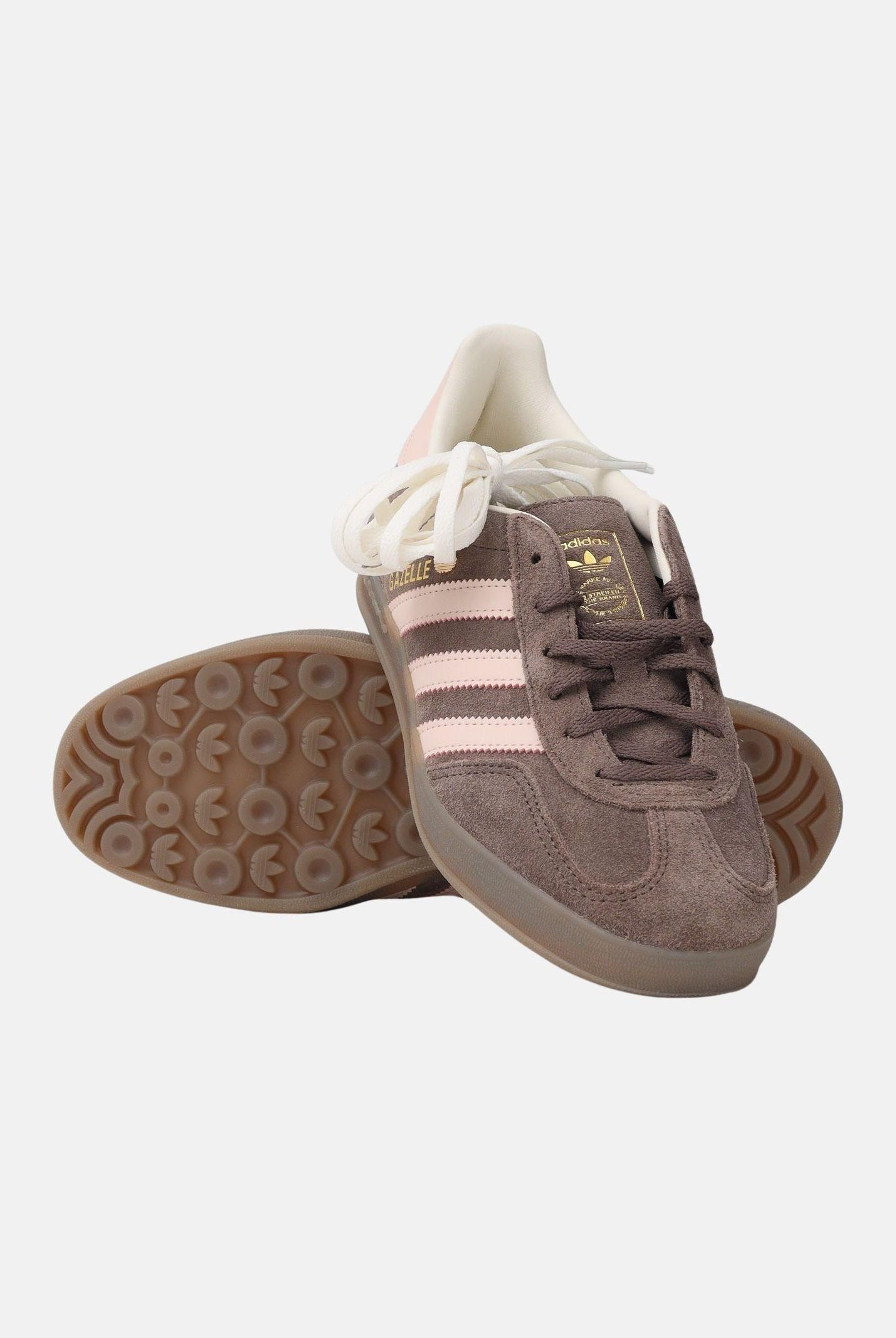 ADIDAS ORIGINALS Sneakers GAZELLE INDOOR marroni e rosa da donna JR2431 . ADIDAS ORIGINALS