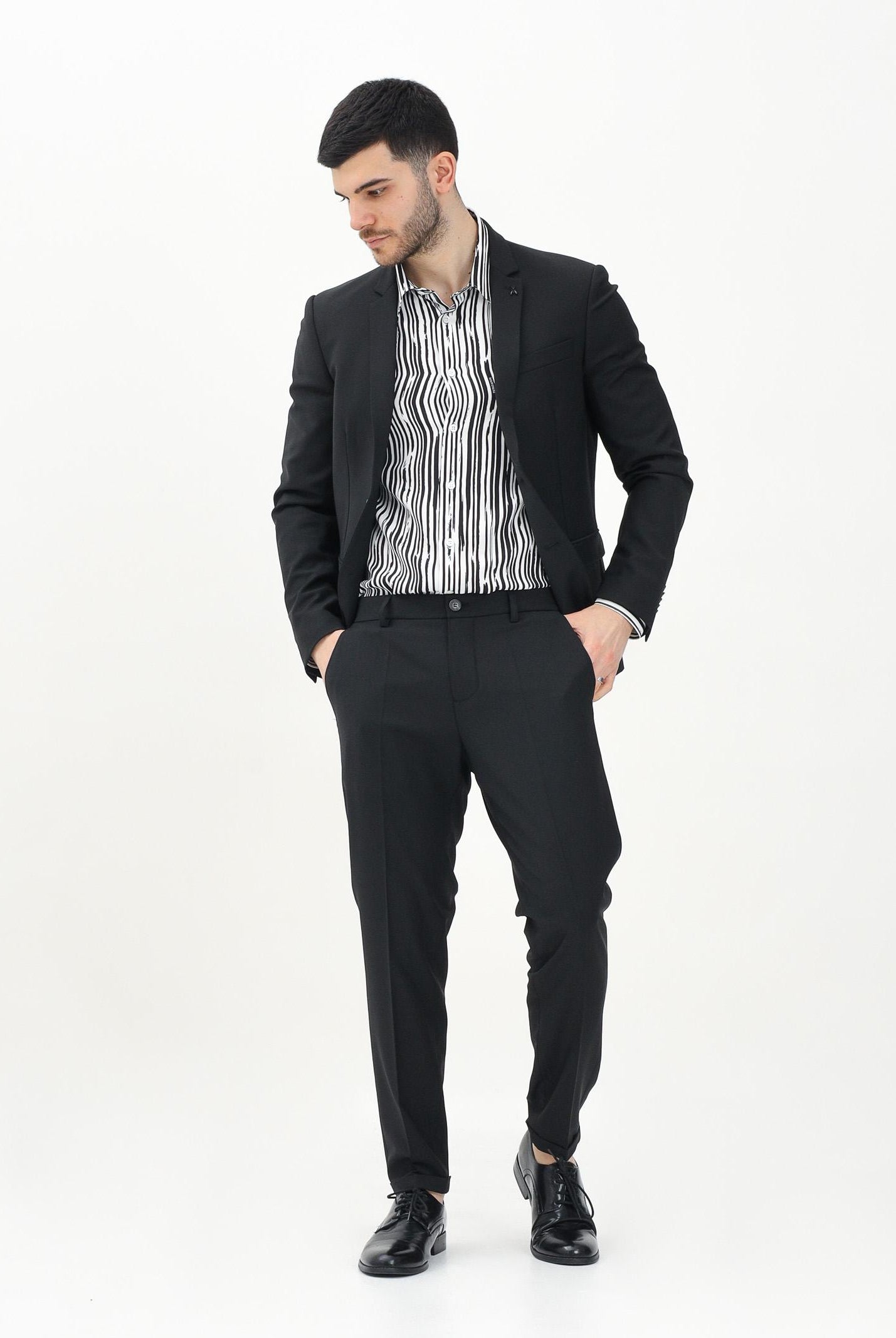 PATRIZIA PEPE Pantalone elegante nero da uomo 5PA429A590 K103 PATRIZIA PEPE