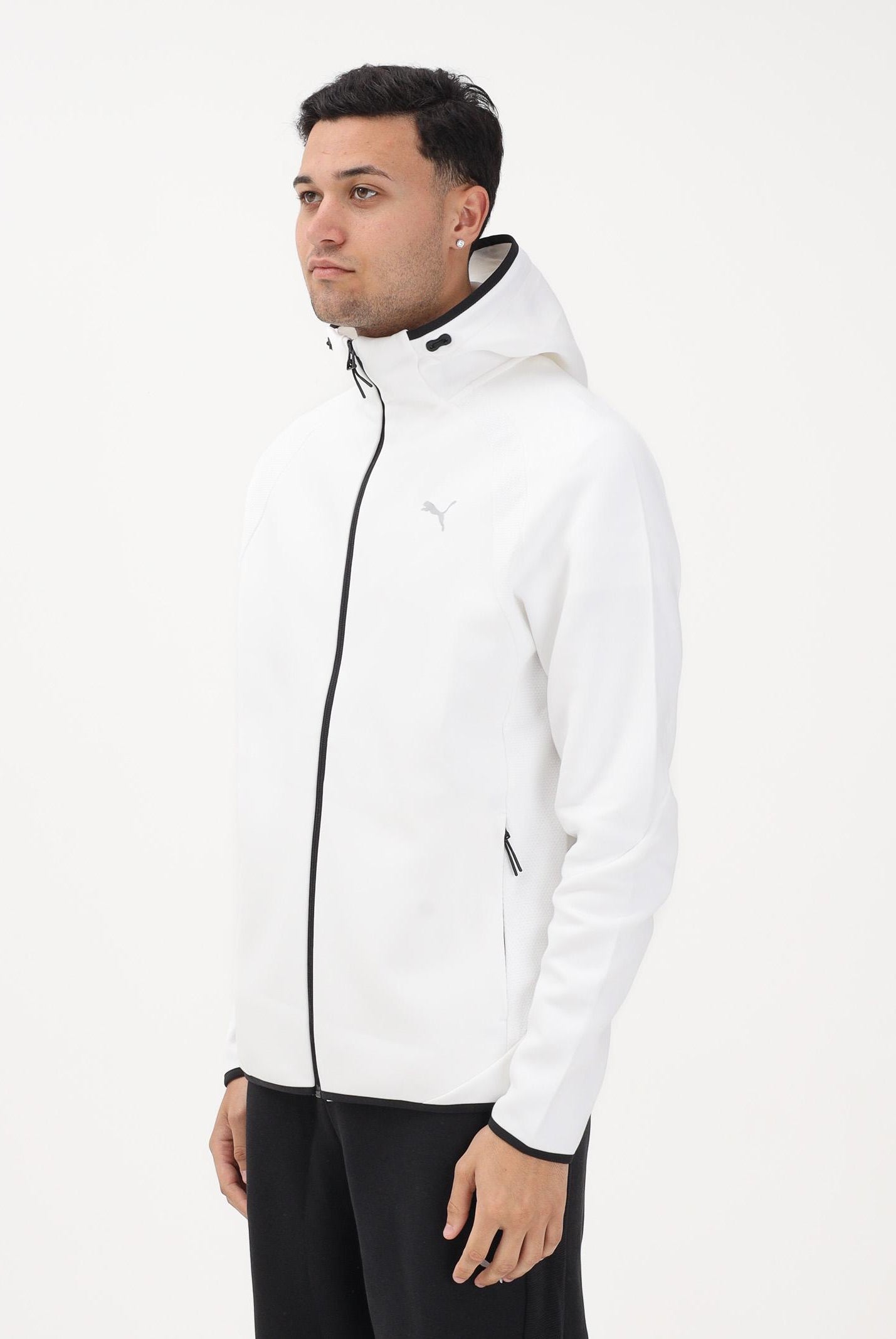 PUMA Felpa con zip Evostripe bianca da uomo 692190 02 PUMA