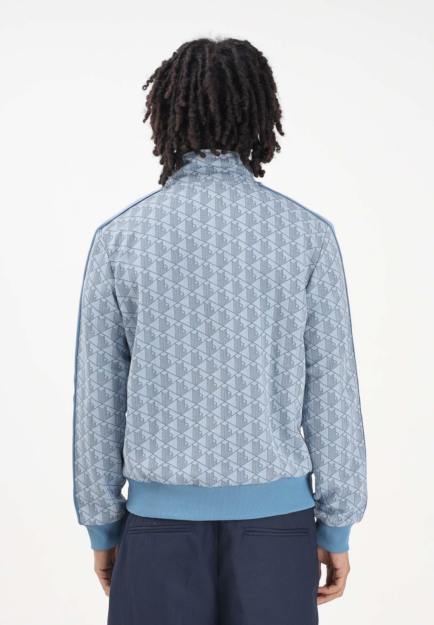 LACOSTE Felpa con zip Paris azzurra da uomo SH1368 1QI LACOSTE