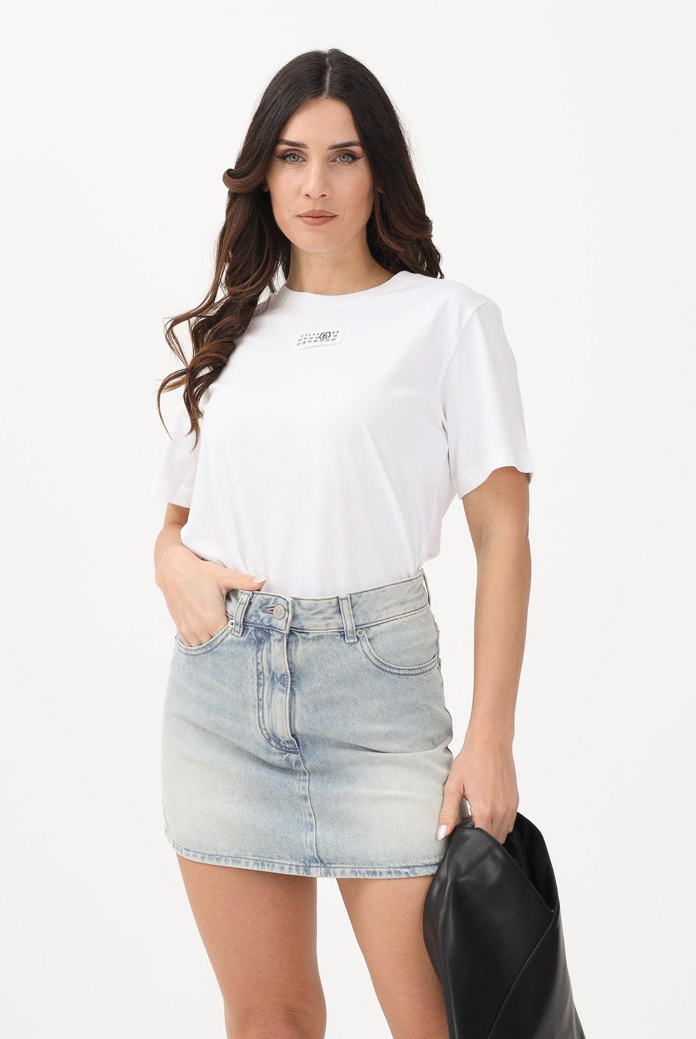 MAISON MARGIELA T-shirt a manica corta bianca per donna, ragazzi e bambini con logo M61022MM04I M6100 MAISON MARGIELA
