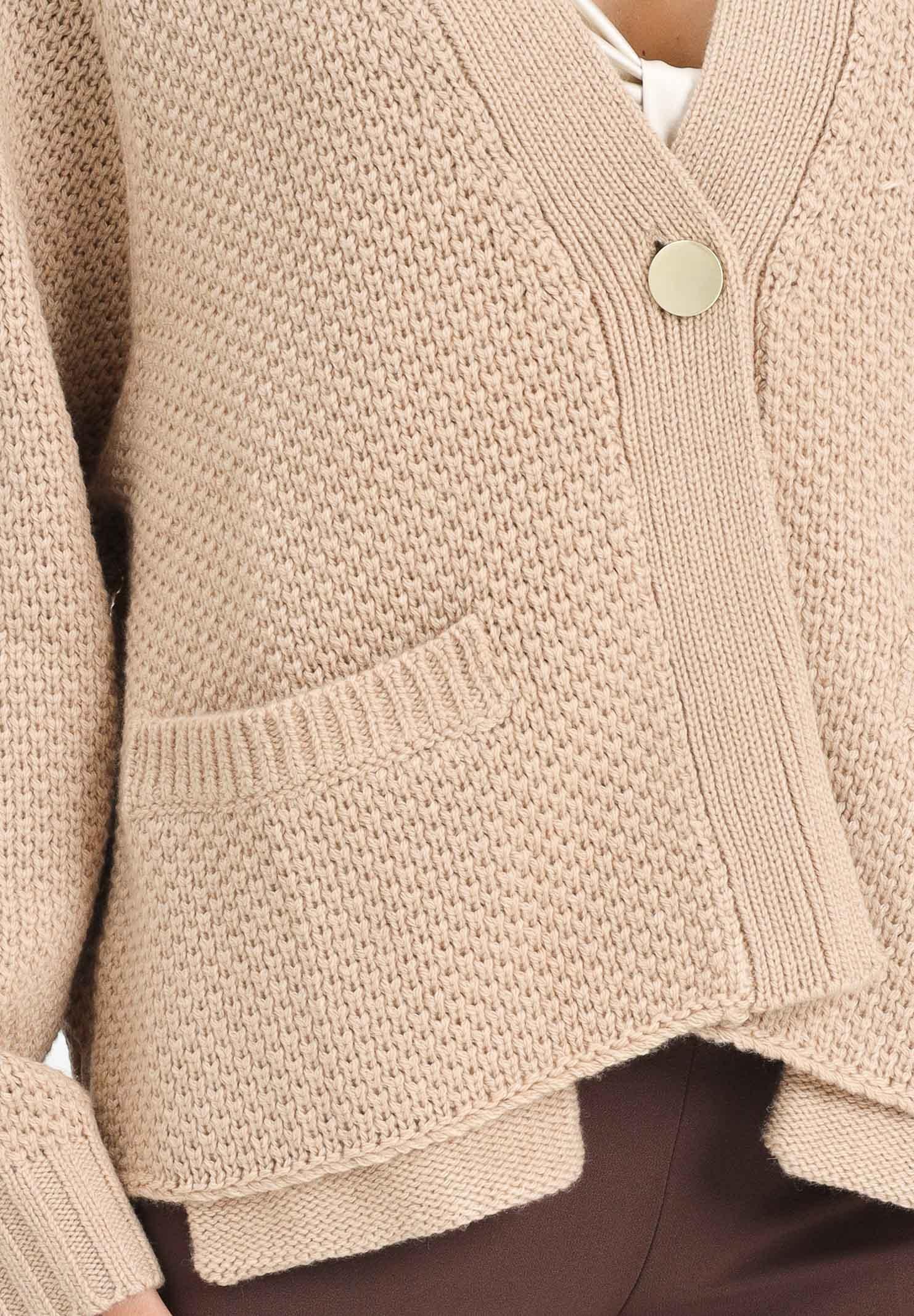 ARMANI EXCHANGE Cardigan beige da donna in maglia grossa XW001306AF16604 U1051 ARMANI EXCHANGE