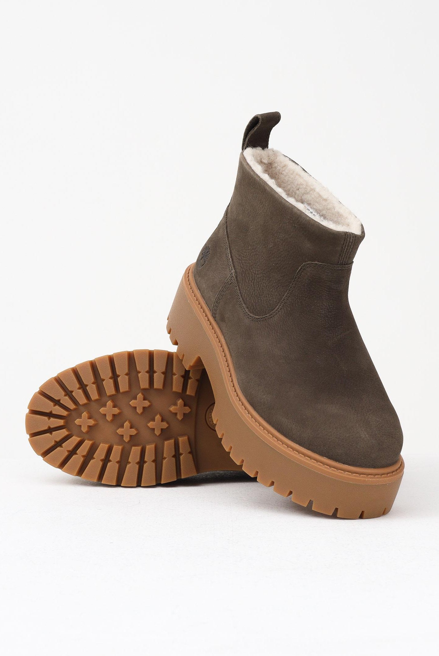 TIMBERLAND Stivaletti foderati con Plateau Stone Street marroni da donna TB0A283GW011 TIMBERLAND