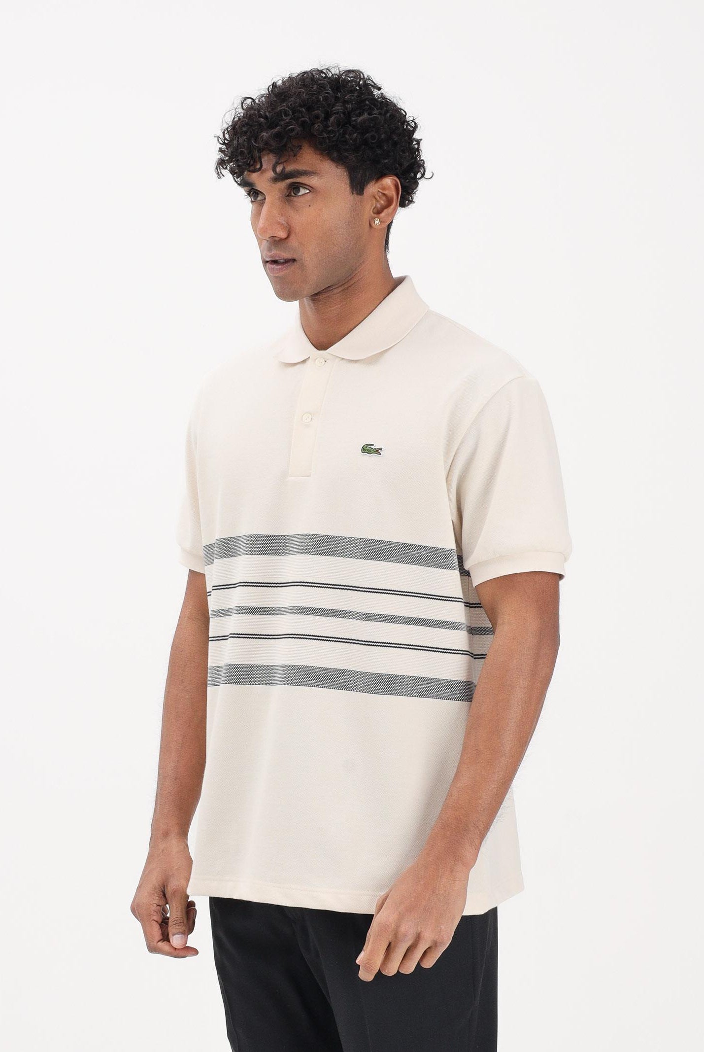 LACOSTE Polo a manica corta Made In France beige da uomo PH0723 XFJ LACOSTE