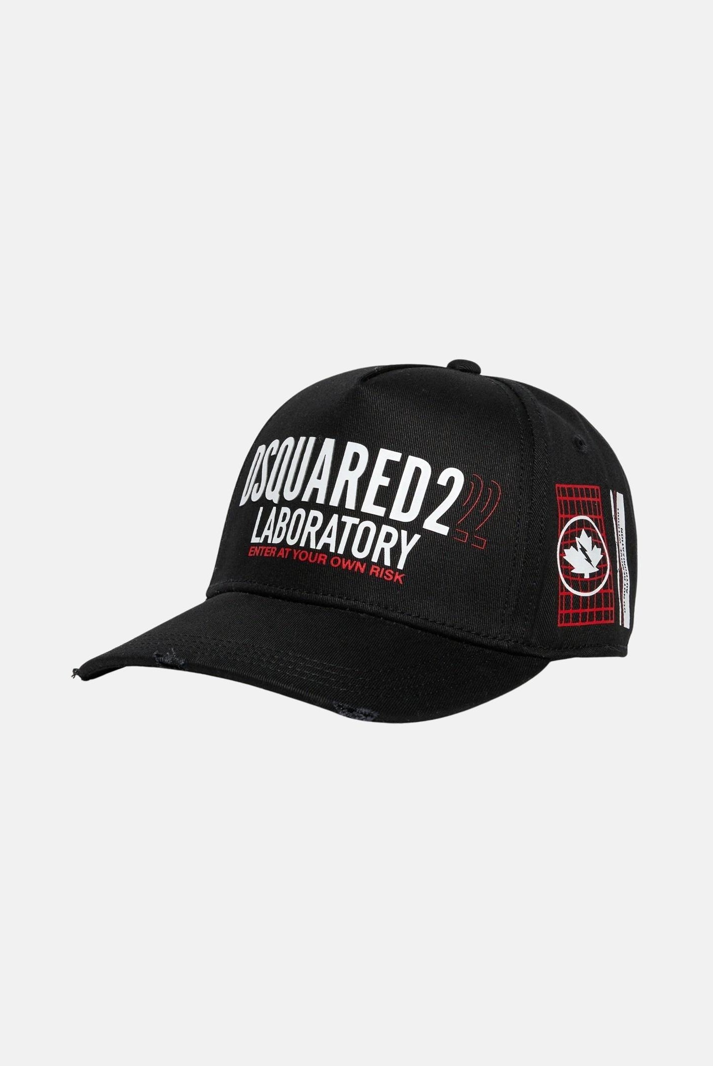 DSQUARED2 Cappello con visiera nero per uomo e donna con logo Laboratory DQ3118D00YT DQ900 DSQUARED2