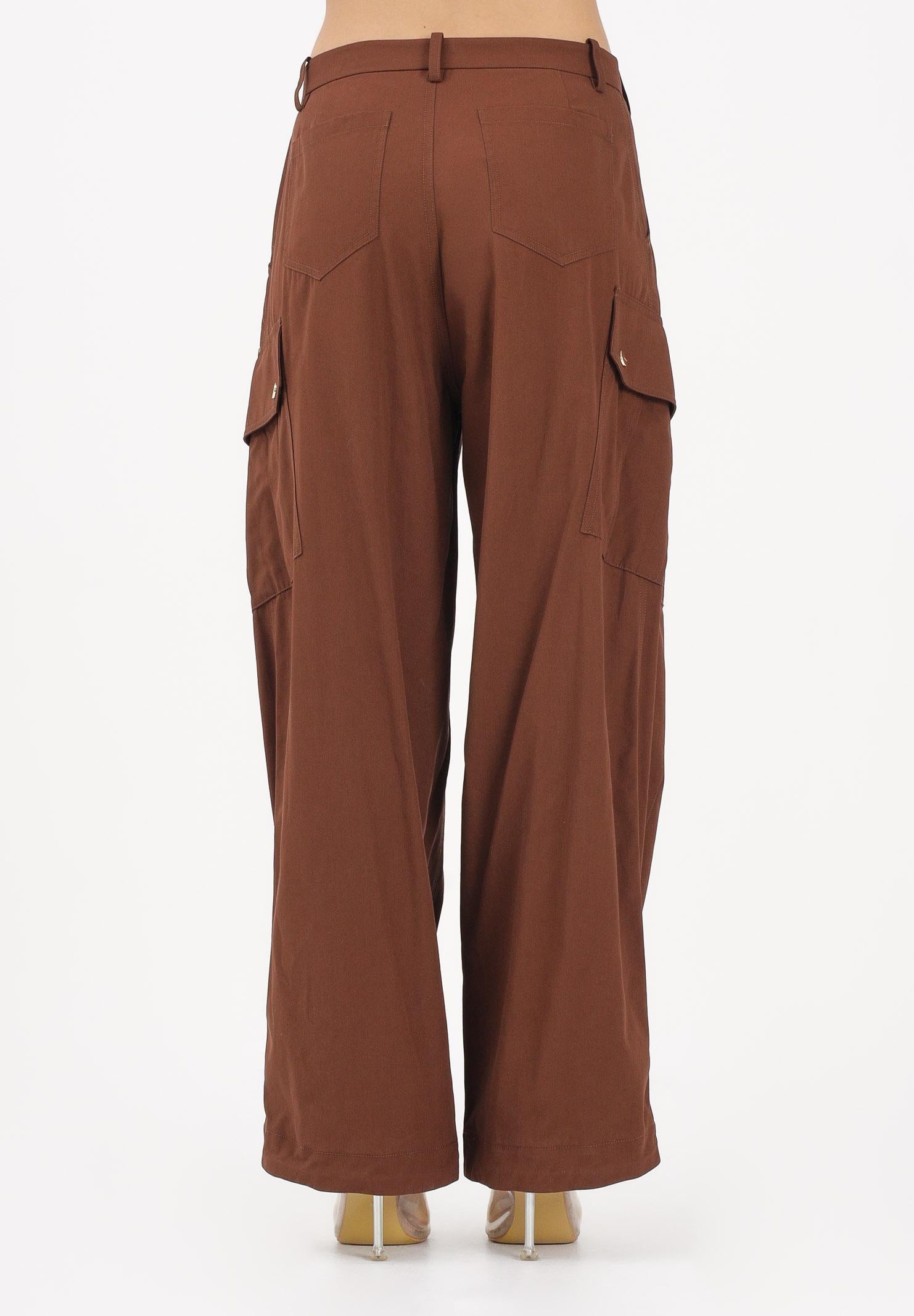 PINKO Pantalone cargo marrone da donna 106278A2ER L78 PINKO