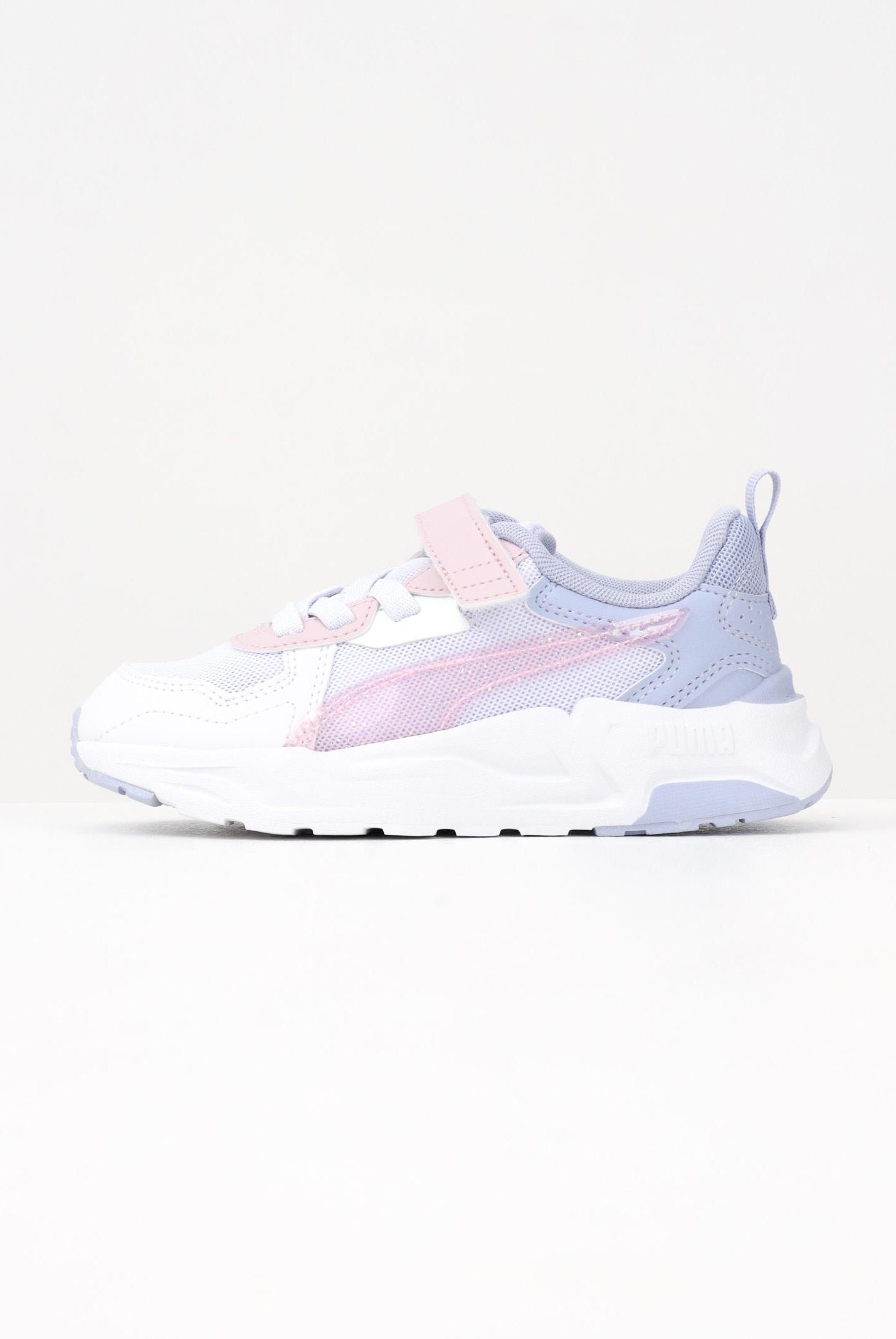 PUMA Sneakers Trinity Lite Blurry bianche, lilla e rosa da bambina 402266 01 PUMA