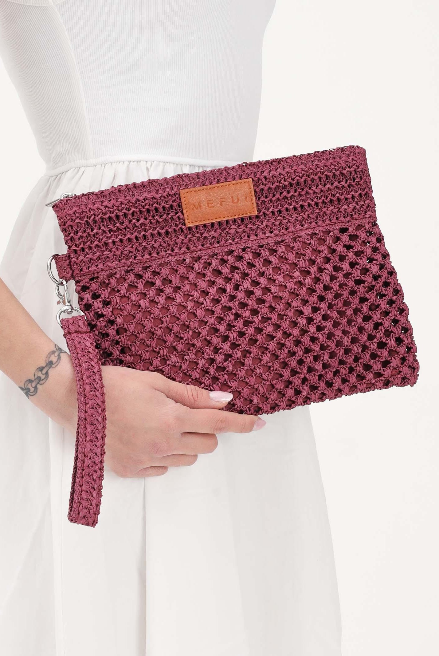 ME FUI Pochette color prugna da donna MA26-SW0055PL . ME FUI