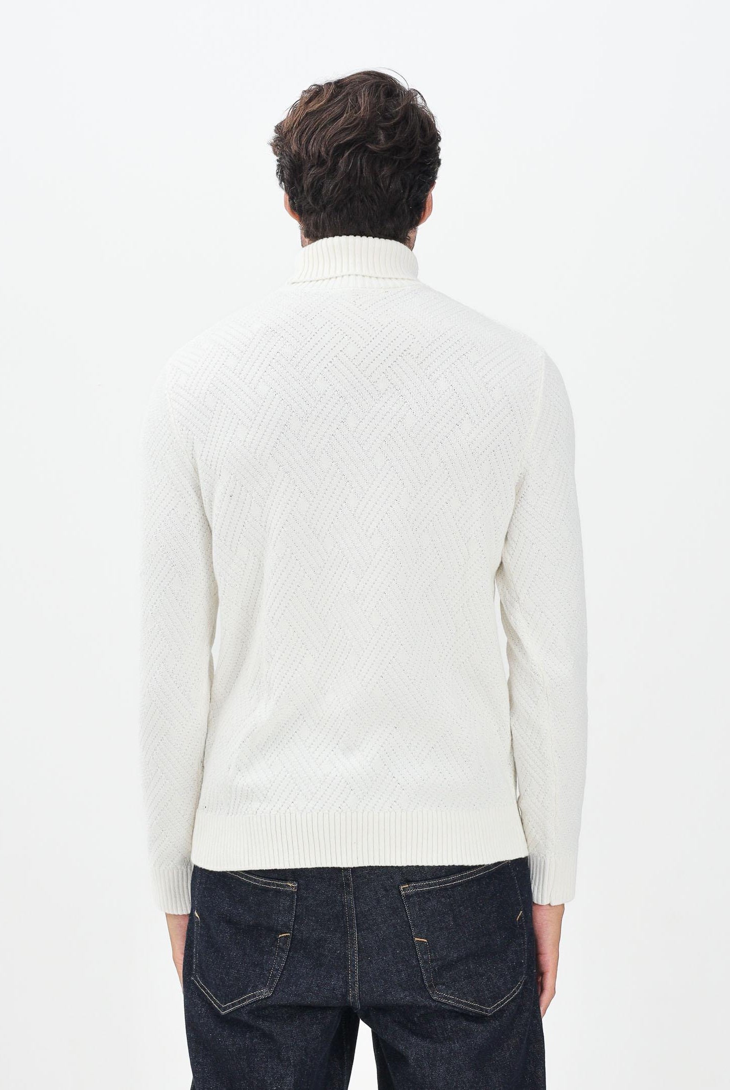 SELECTED HOMME Maglioncino a collo alto panna da uomo 16098329 Egret SELECTED HOMME