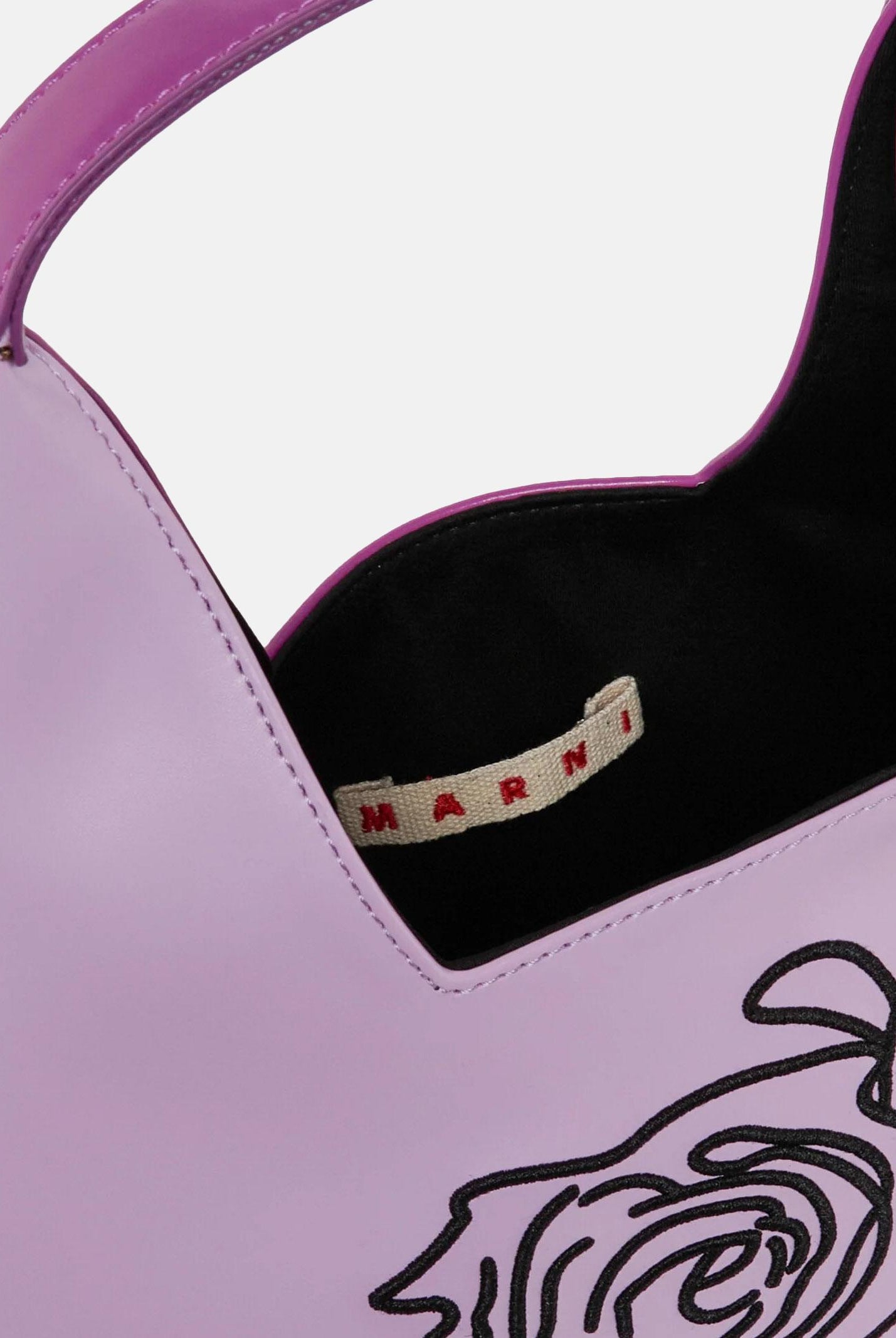 MARNI Borsa a mano Diamond lilla e viola da donna con motivo floreale ricamato M01837M00TK 0M612 MARNI