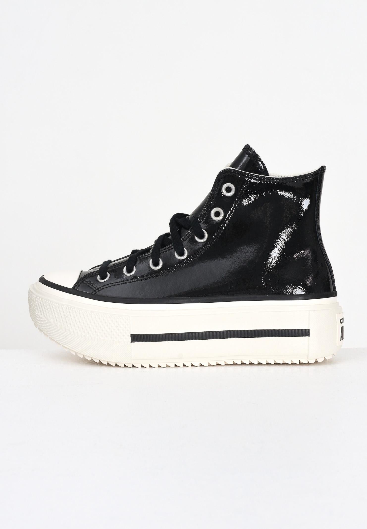 CONVERSE Sneakers Chuck Taylor All Star Lift Double Stack Platform Patent Leather nere da donna A12977C CONVERSE