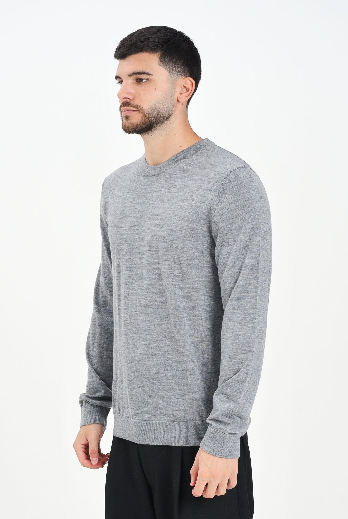 SELECTED HOMME Maglioncino girocollo grigio da uomo 16094647 MediumGreyMel SELECTED HOMME