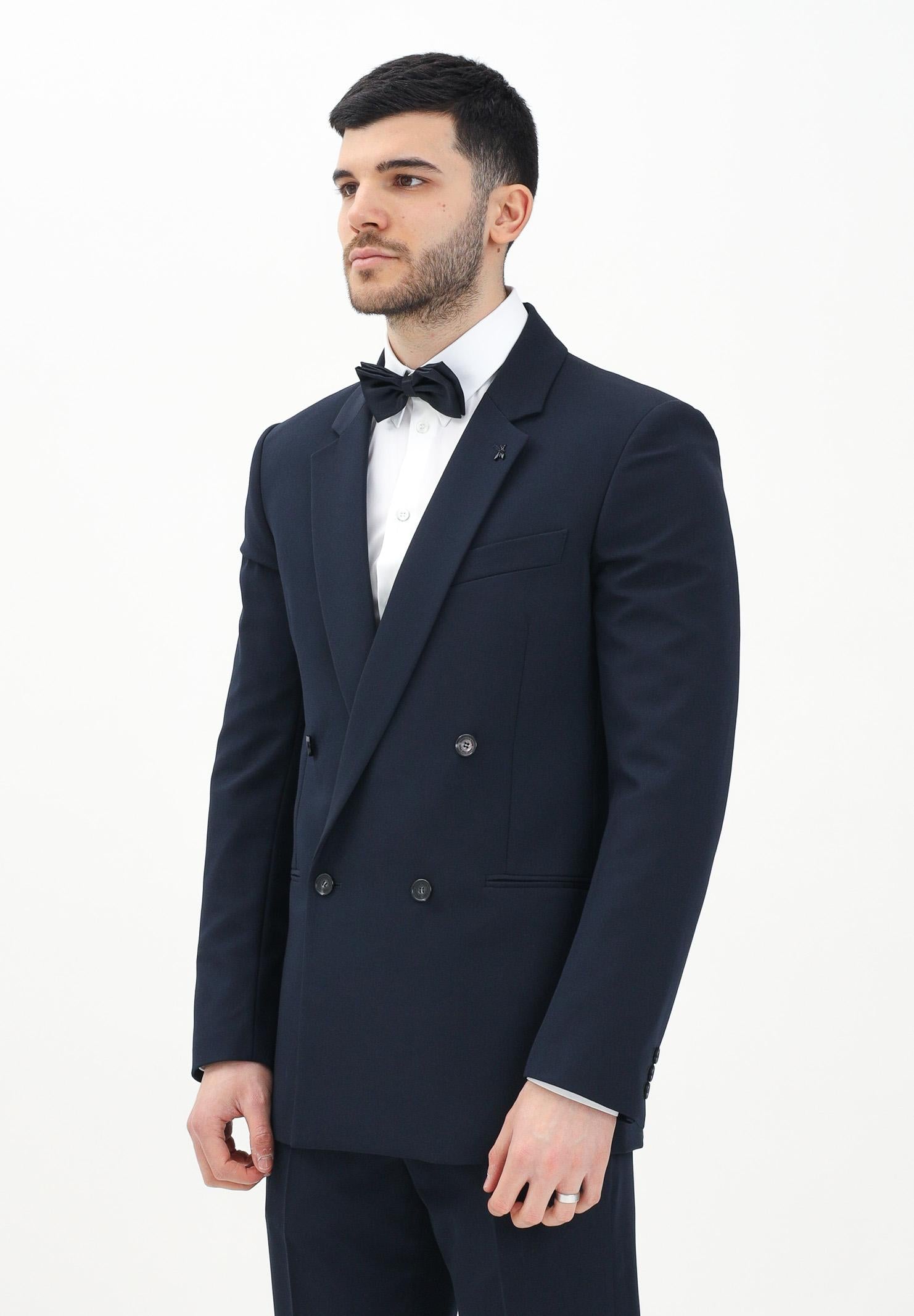 PATRIZIA PEPE Giacca doppiopetto blu da uomo 5S0743A498 C382 PATRIZIA PEPE