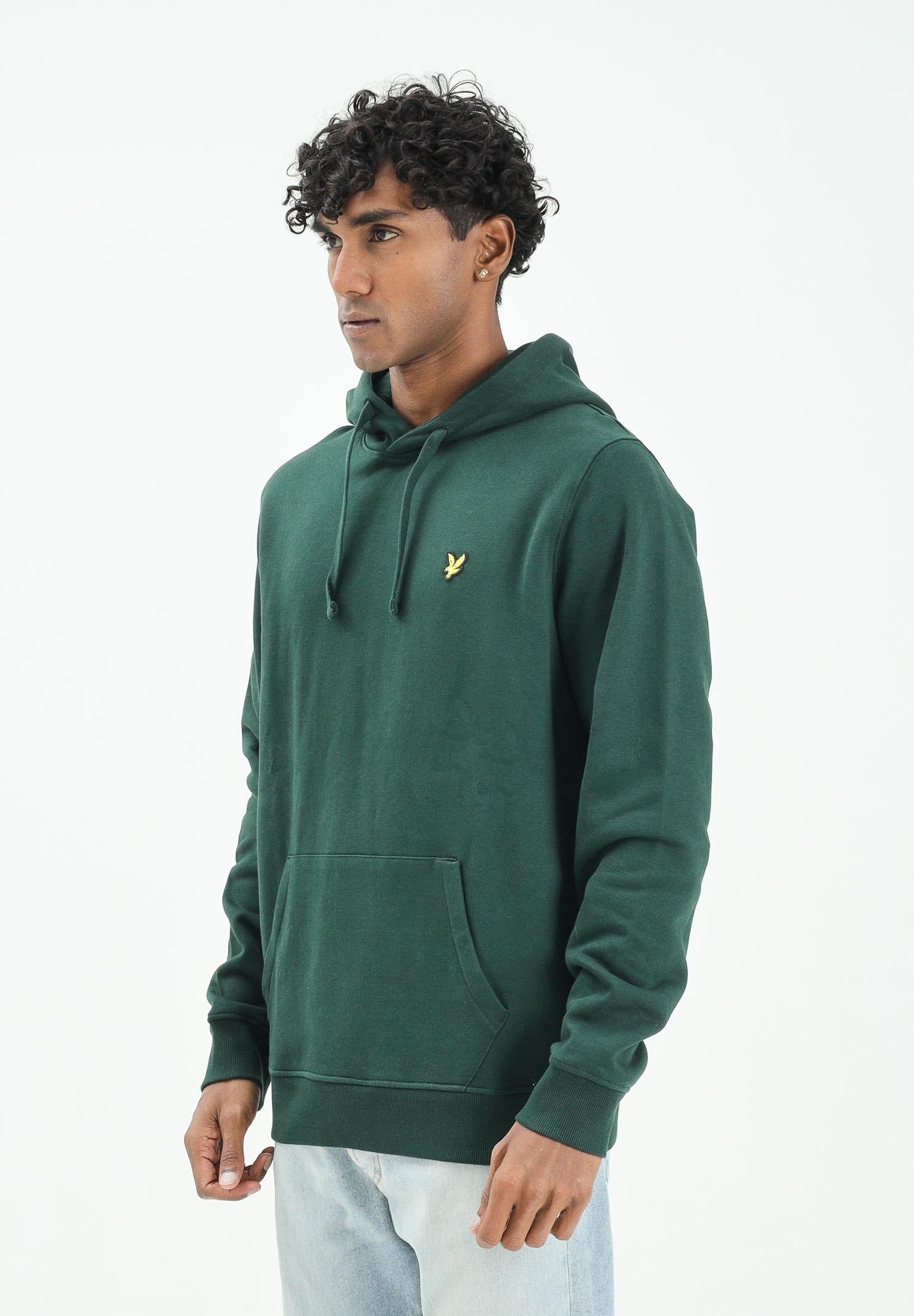 LYLE & SCOTT Felpa con cappuccio verde da uomo ML1139V W486 LYLE & SCOTT