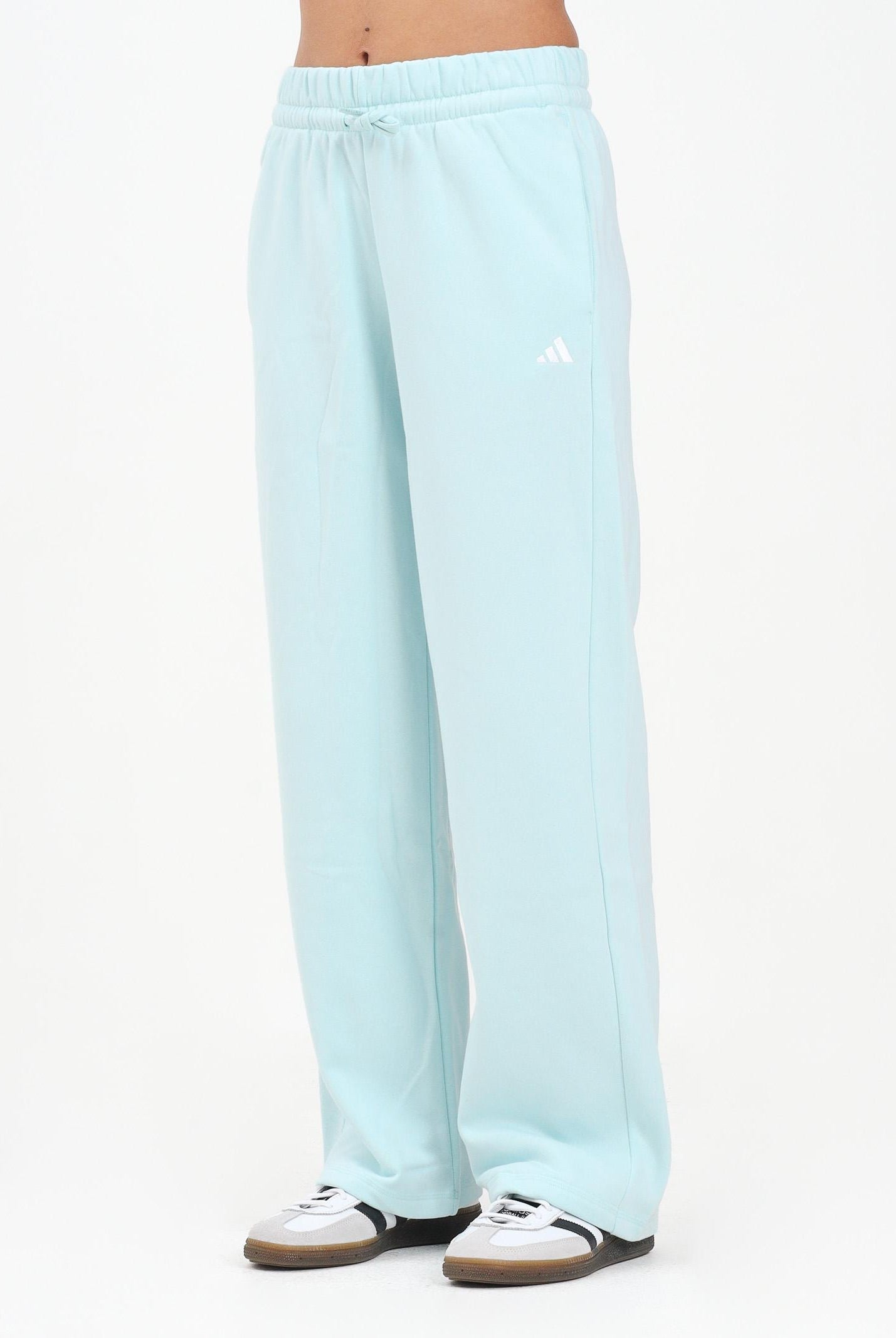 ADIDAS PERFORMANCE Pantalone sportivo Essentials Small Logo Feel Cozy Open-Hem turchese da donna JV7285 ADIDAS PERFORMANCE
