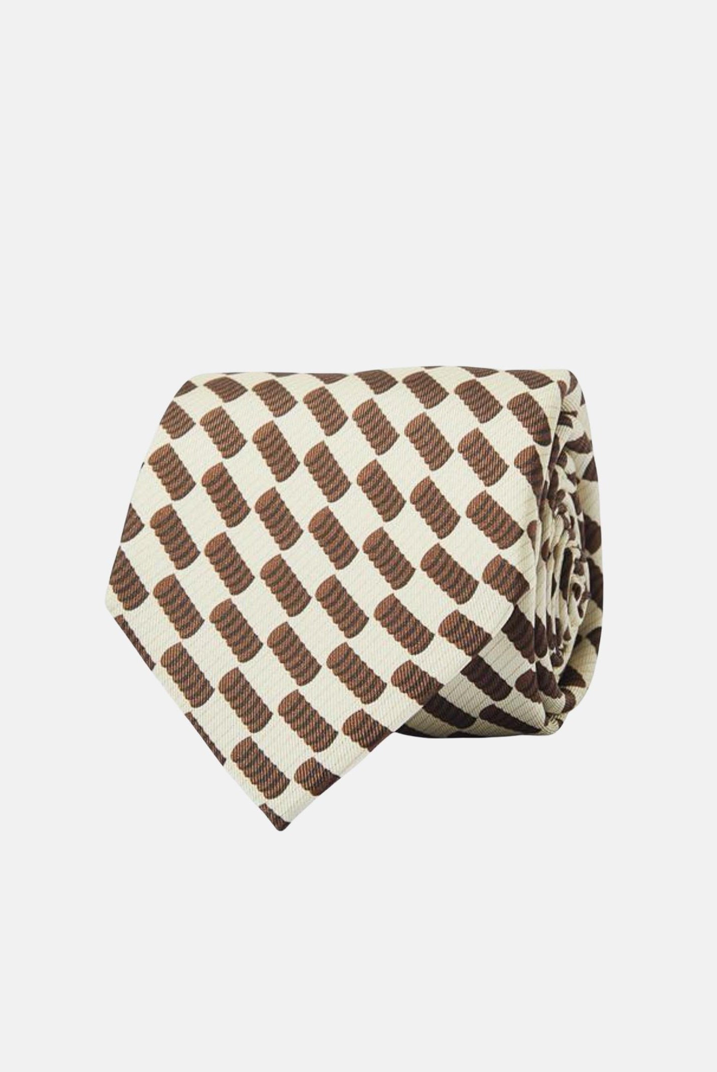 SELECTED HOMME Cravatta panna da uomo in seta stampata 16097282 Demitasse SELECTED HOMME