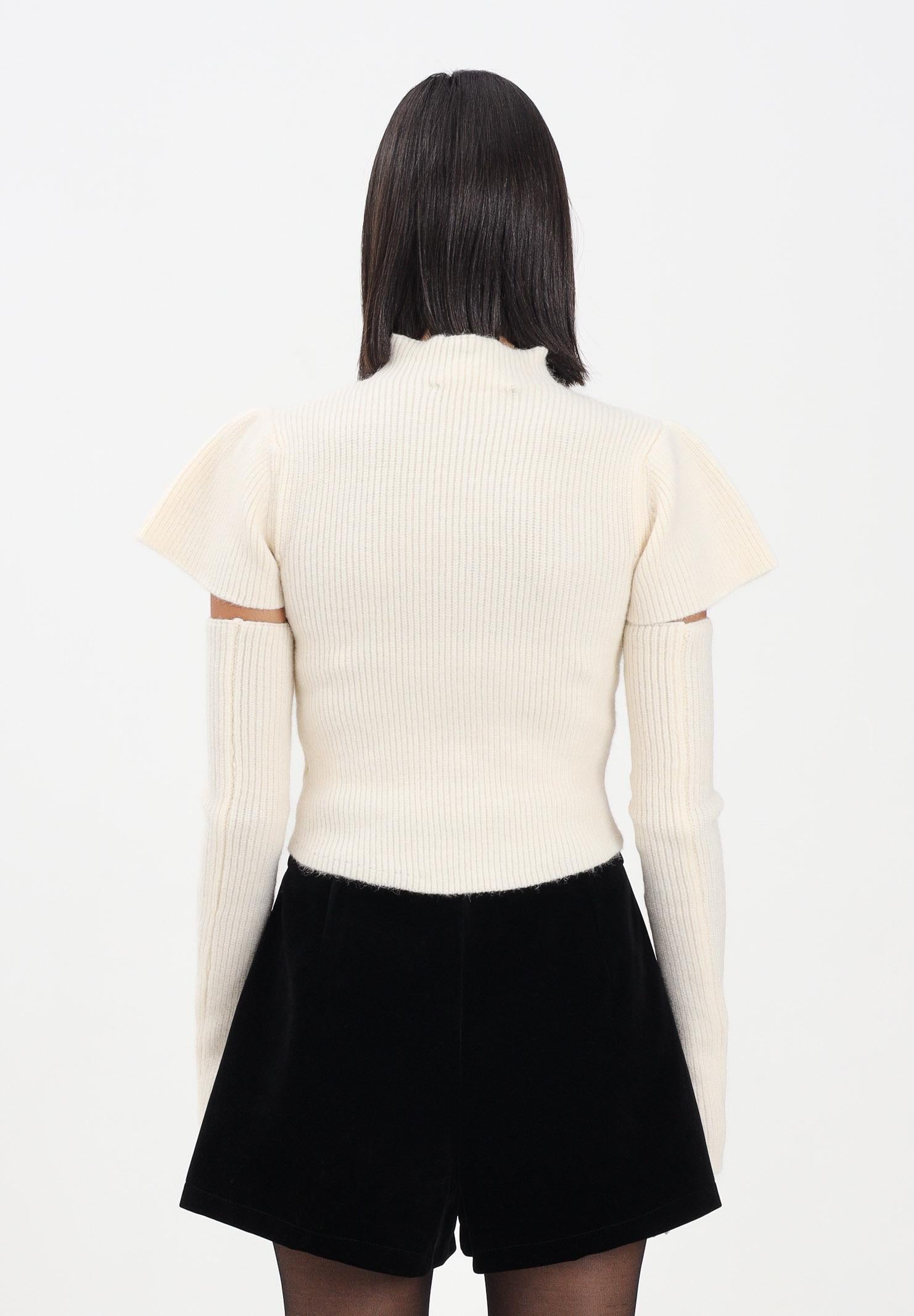 ODI ODI Maglia a collo alto Barolo panna da donna con applicazioni BAROLO130W5 H1 ODI ODI