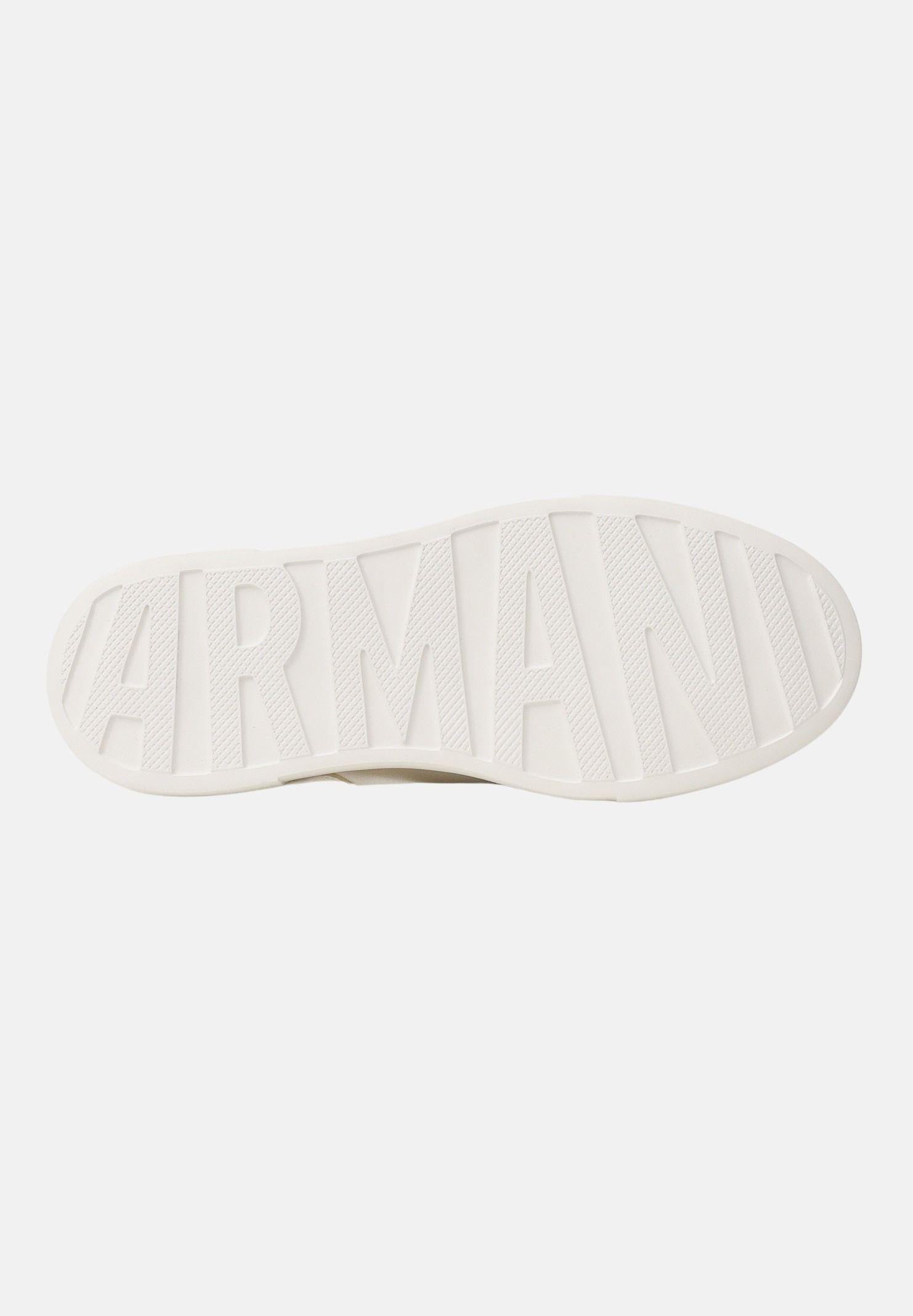 ARMANI EXCHANGE Sneakers panna da donna con logo in strass XW002788AF23057 U0011 ARMANI EXCHANGE
