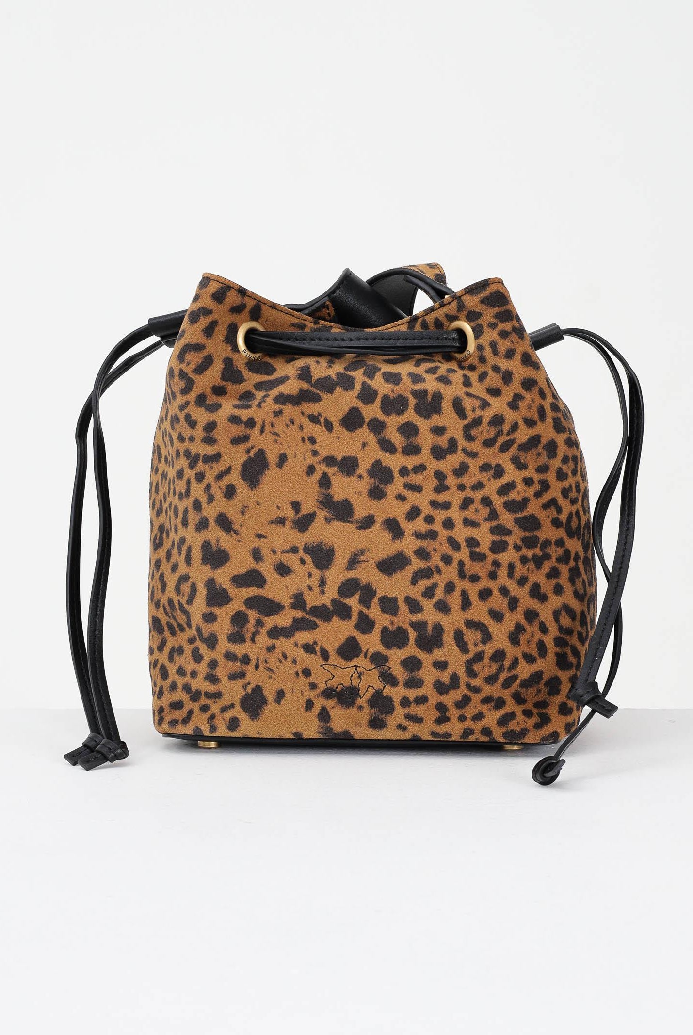 PINKO Borsa mini cammello da donna in Suede Leopardato 104303A32A M35Q PINKO