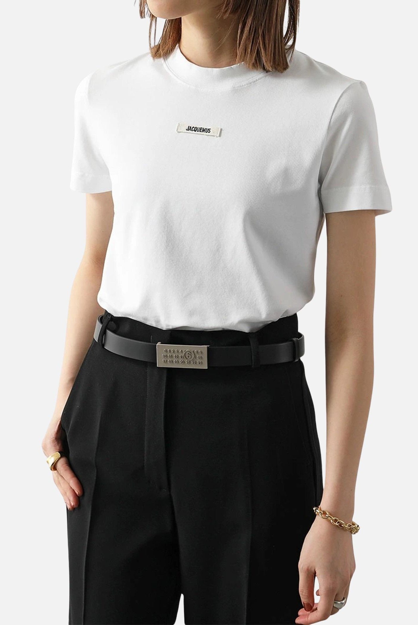 MAISON MARGIELA Cintura nera da donna con logo numerico M60600MM02U M6900 MAISON MARGIELA