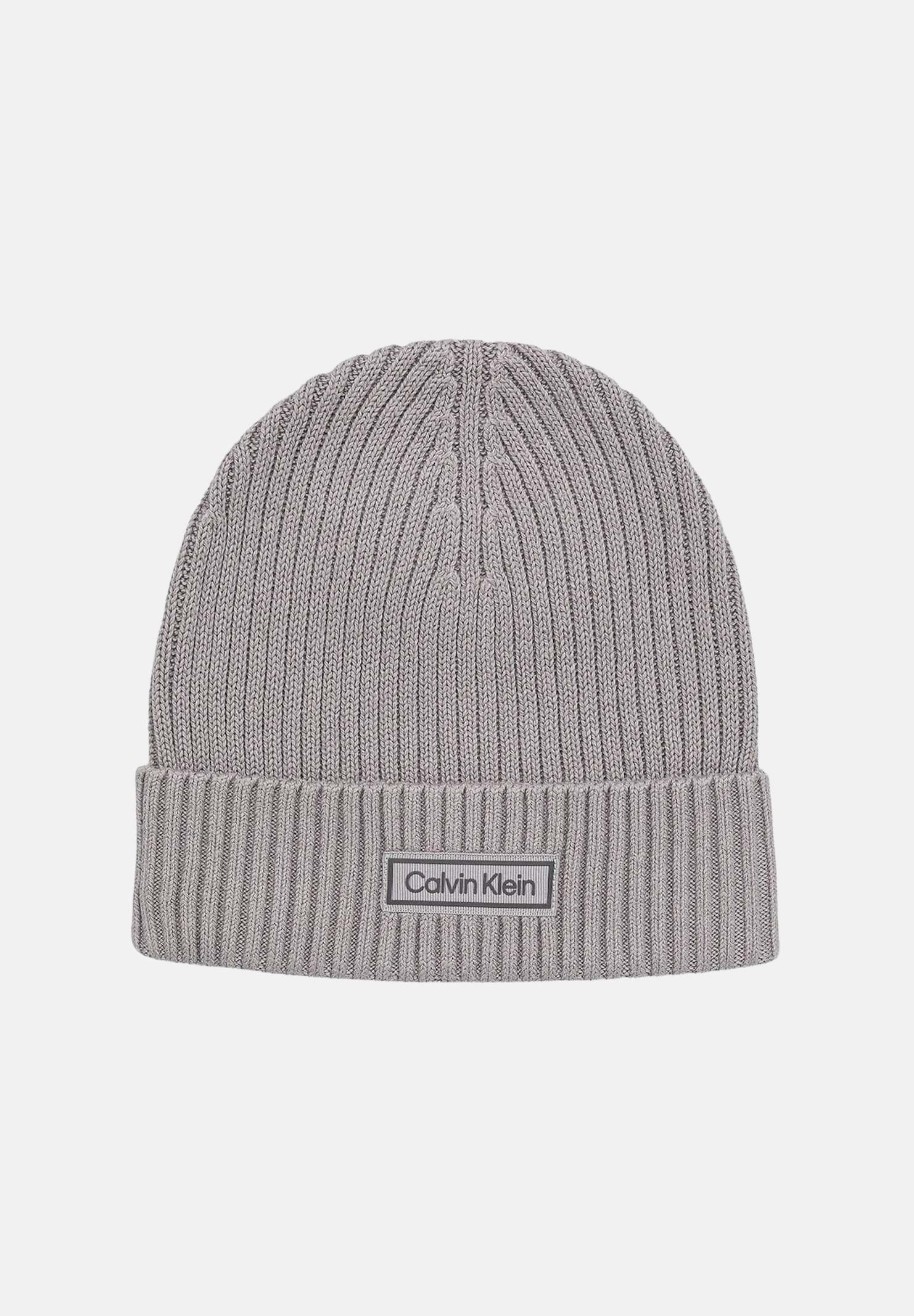 CALVIN KLEIN Berretto di lana grigio per uomo e donna con logo LV04D8053G N8Q CALVIN KLEIN