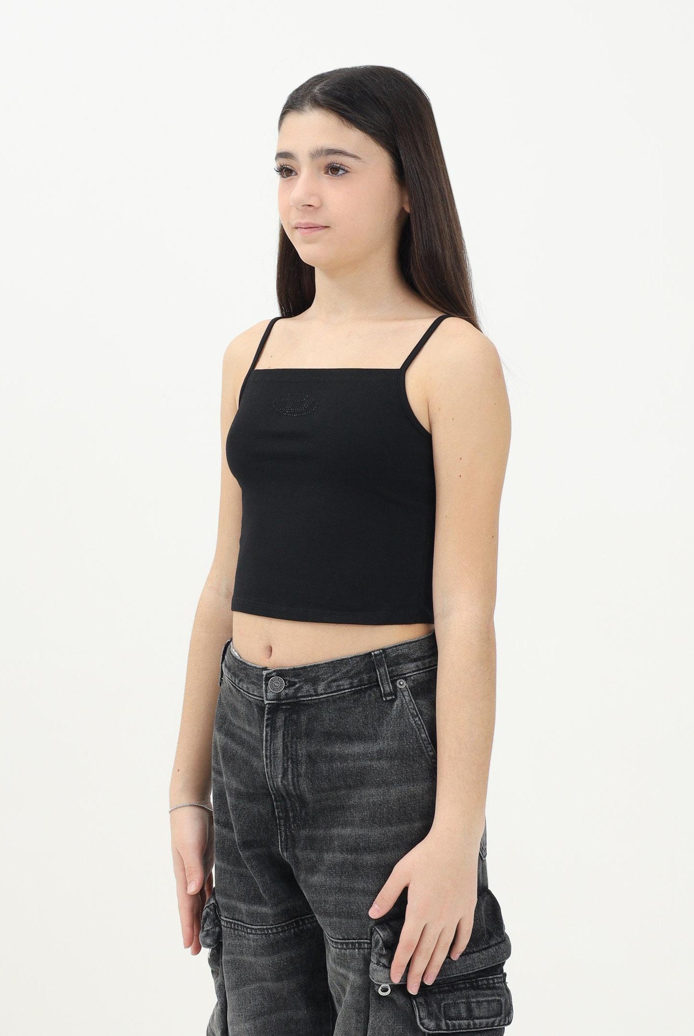 DIESEL Canotta Trind nera per donna, ragazze e bambine J022010AFAA K900 DIESEL