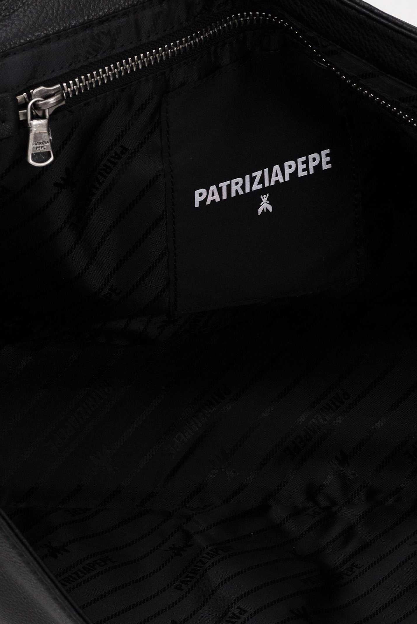 PATRIZIA PEPE Borsa a spalla "ESSENTIAL" Fly nera da donna 8B0280L165 K103 PATRIZIA PEPE