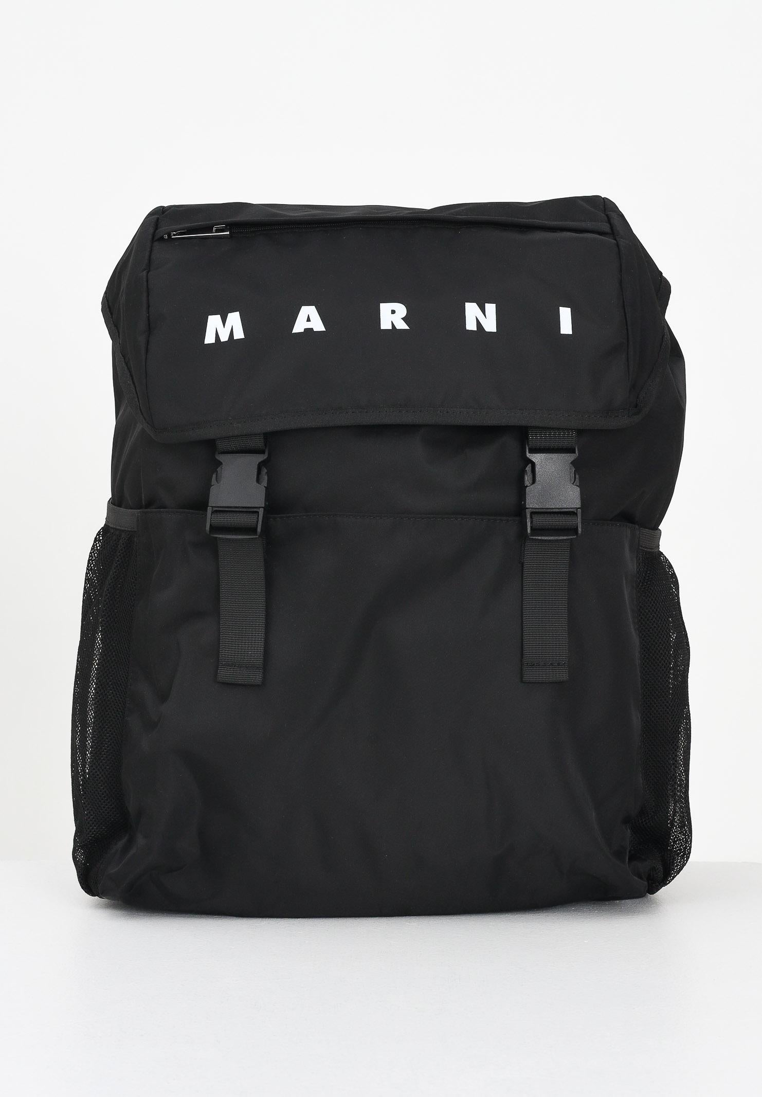 MARNI Zaino nero per uomo e donna con logo M01637M00TJ 0M900 MARNI