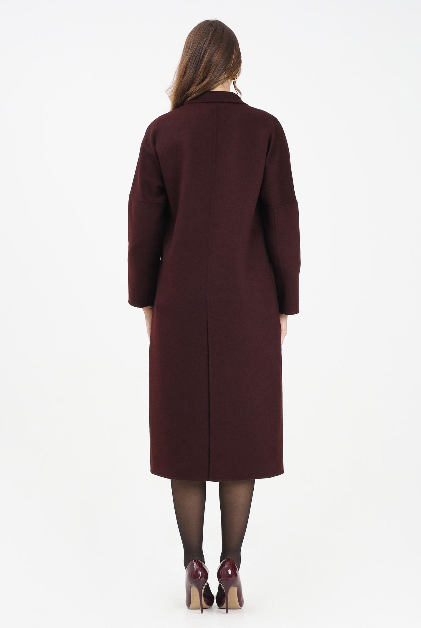 VICOLO Cappotto lungo bordeaux da donna TF0001 FU39 VICOLO