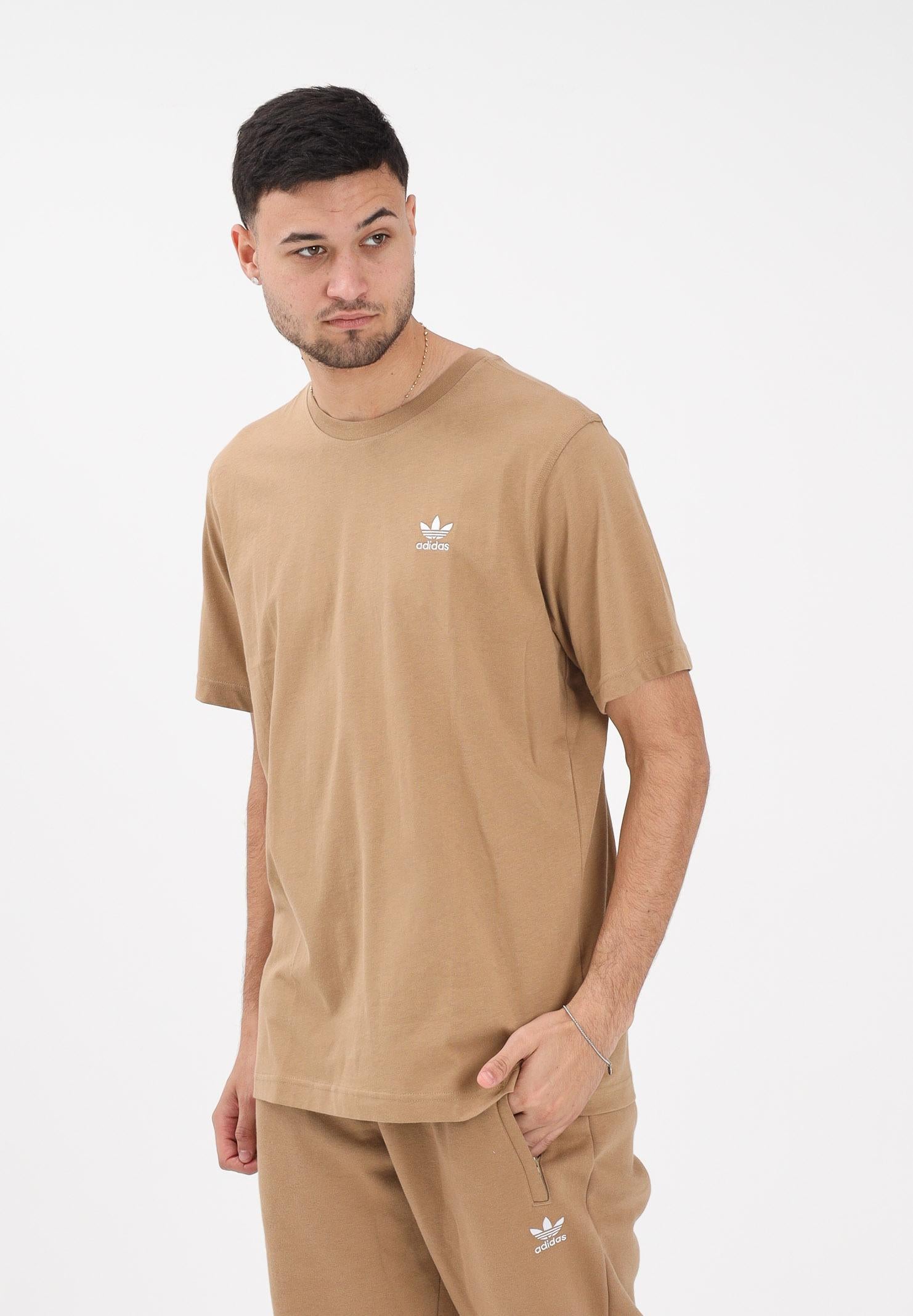 ADIDAS ORIGINALS T-shirt a manica corta Trefoil Essentials beige da uomo JX2824 . ADIDAS ORIGINALS