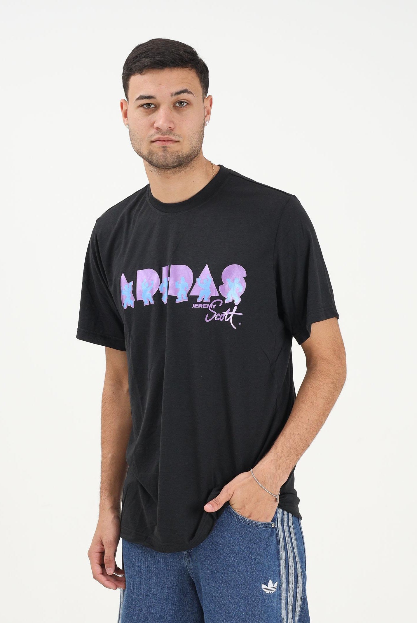 ADIDAS ORIGINALS T-shirt a manica corta adidas x Jeremy Scott nera da uomo JL7620 ADIDAS ORIGINALS