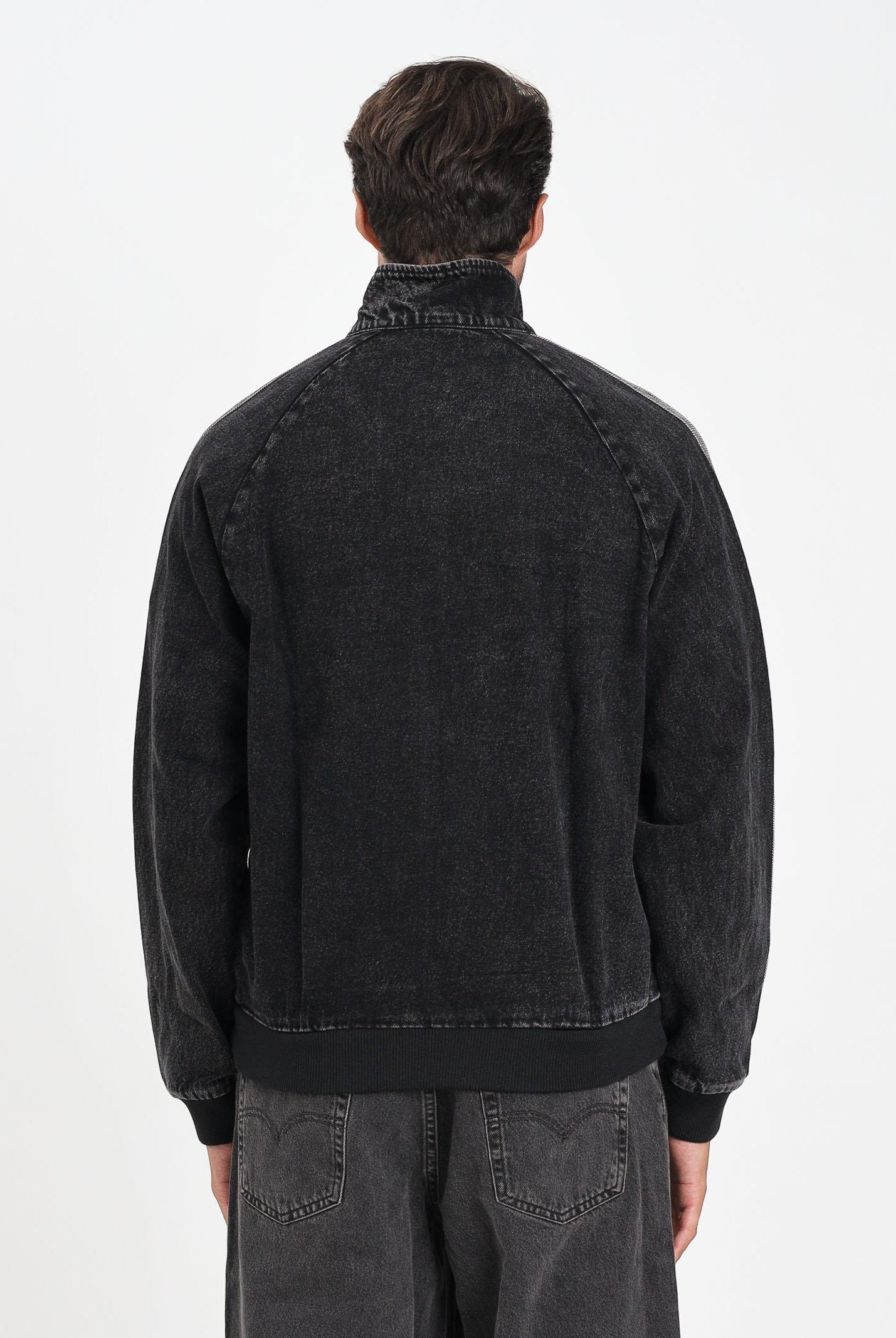 ADIDAS ORIGINALS Giubbotto Adidas Adicolor First in denim nero da uomo JW5883 ADIDAS ORIGINALS