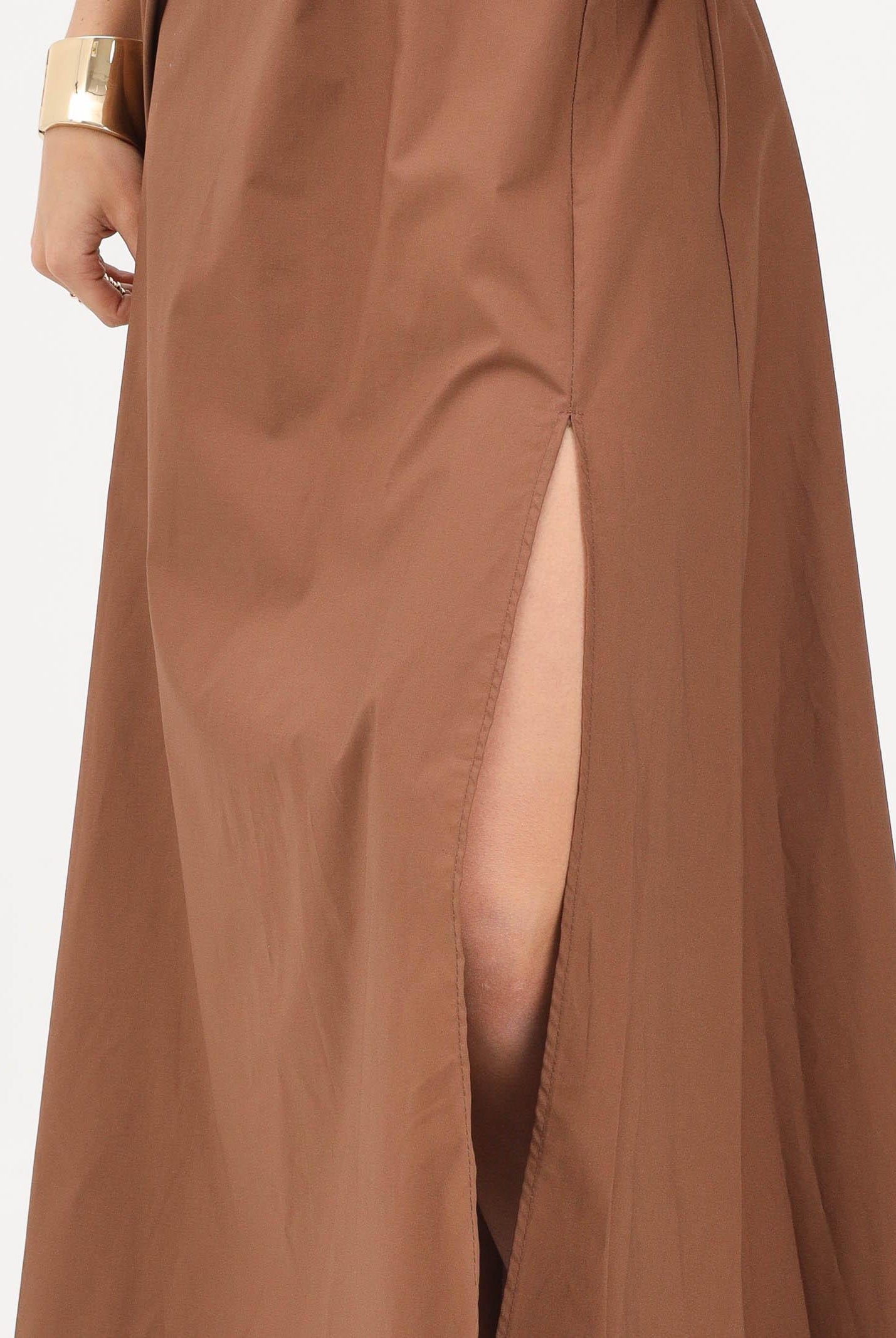 VICOLO abito lungo eleganteTabacco marrone donna. AB1814 TA VICOLO